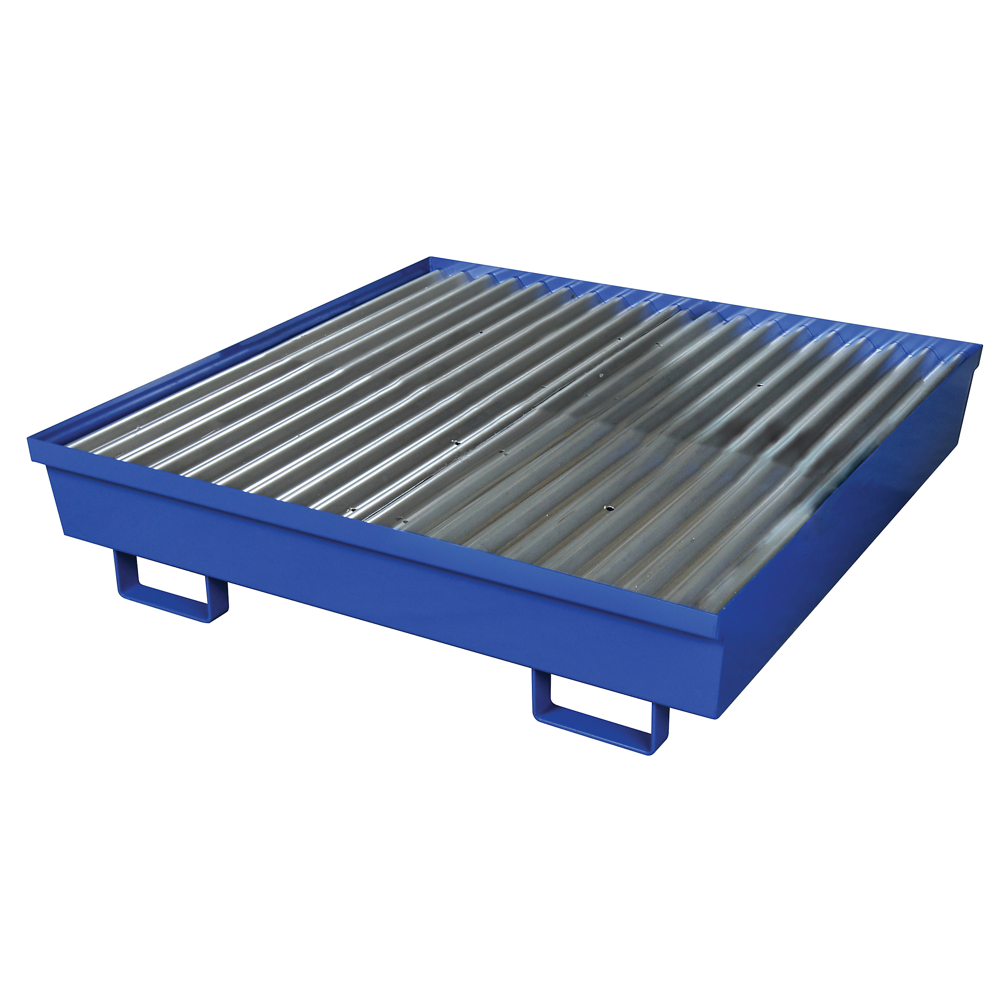 Eagle Metal Spill Pallet — 4-Drum, 92-Gallon Sump Capacity, 1000-Lb. Capacity, Blue, Model# 1640ST