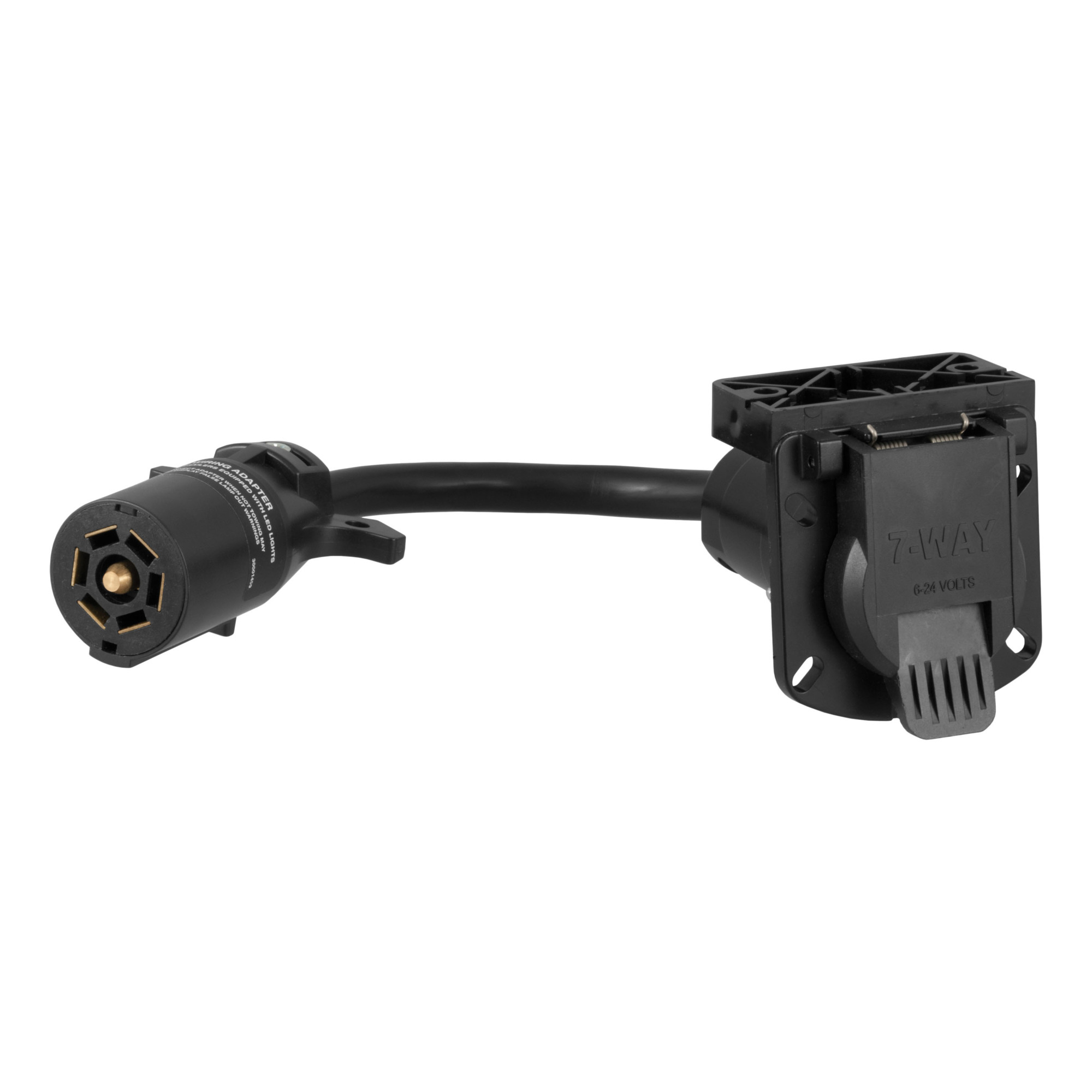 Curt Manufacturing LED-Compatible 7-Way RV Blade Vehicle-Side Trailer Wiring Adapter — Model# 57003