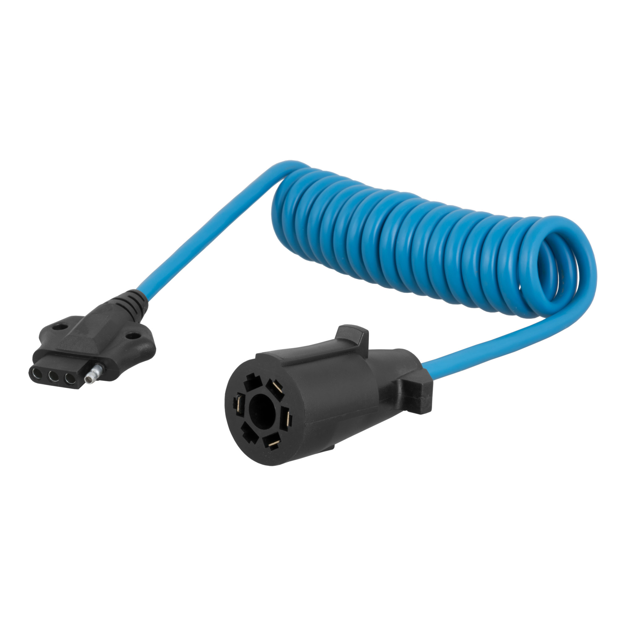 Curt Manufacturing 7-Way RV Blade to 4-Way Flat Trailer Wiring Adapter — 5ft. Extension Harness, Model# 57271