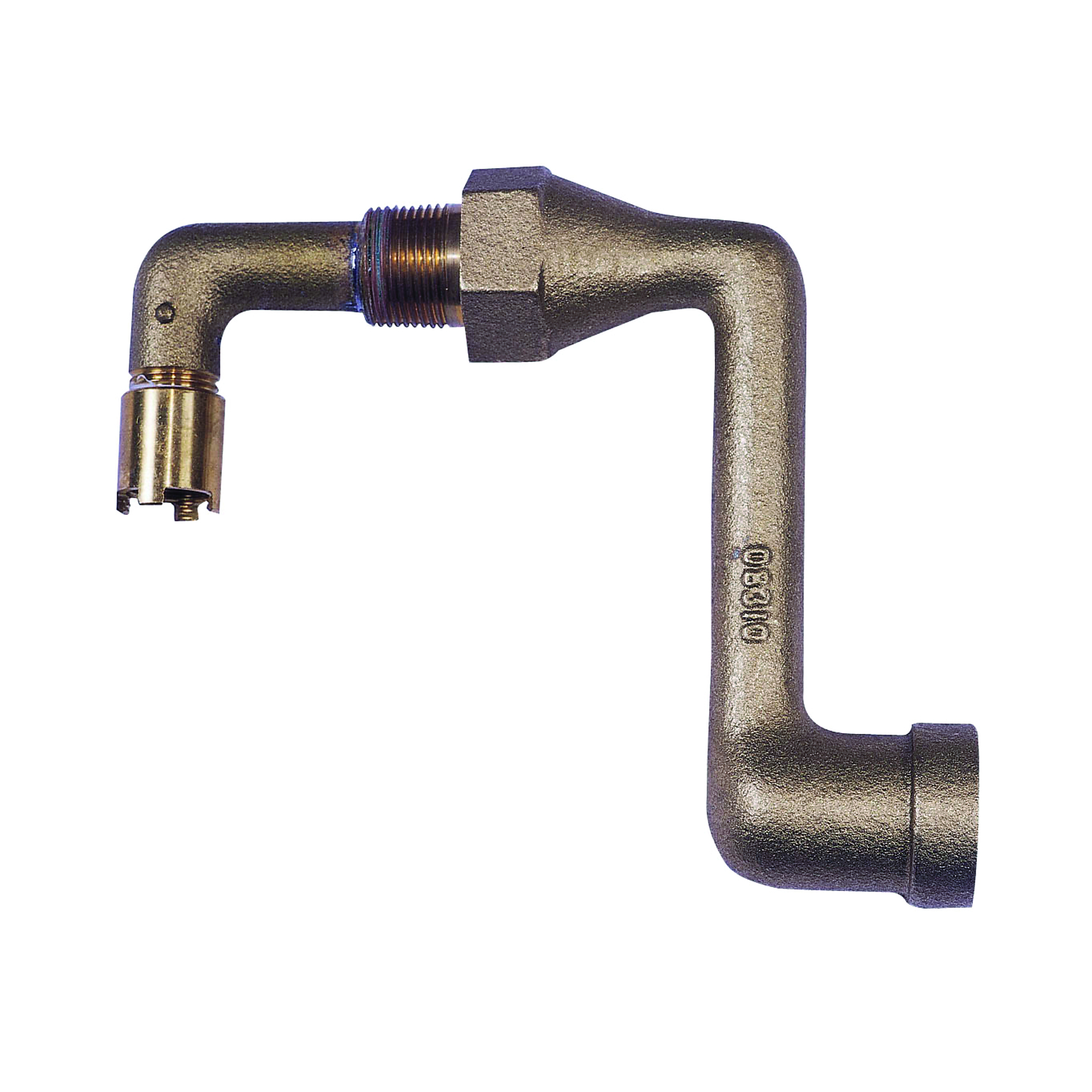 Justrite Brass Drum Siphon Adapter — For 30 and 55 Gallon Drums, Model# 08311
