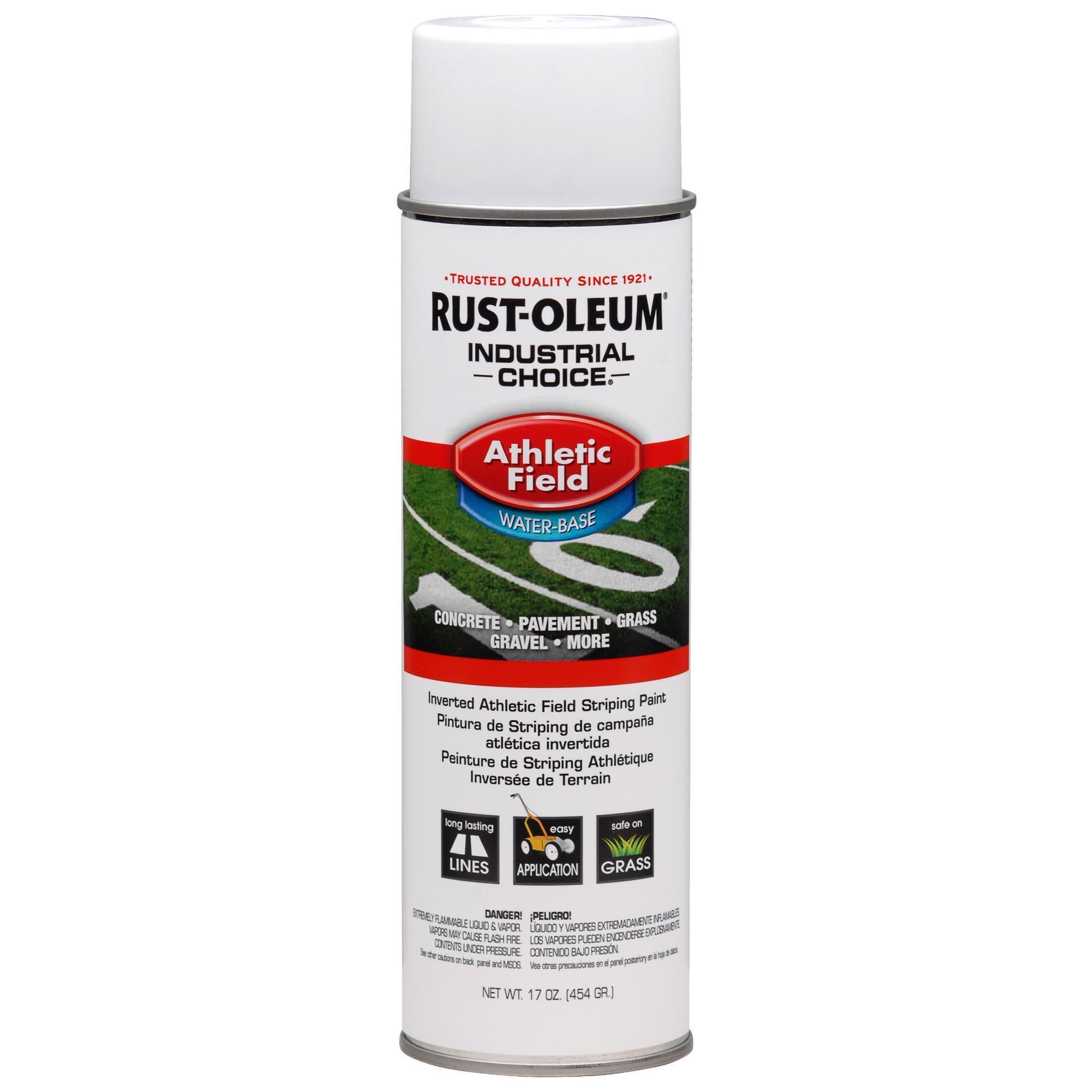 Rust-Oleum Industrial Choice AF1600 Athletic Field Striping Spray Paint — 17 Oz. Cans, White, 12 Pk, Model# 206043DS