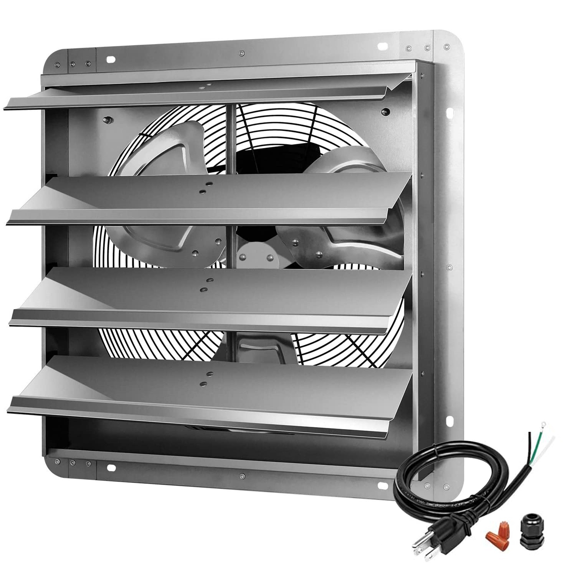 EdenDirect Electric Power Aluminum Gable Mount Attic Fan — 18in., 2000 CFM, Thermostat Controlled, Speed Control, Model# NTE-EHAUST18