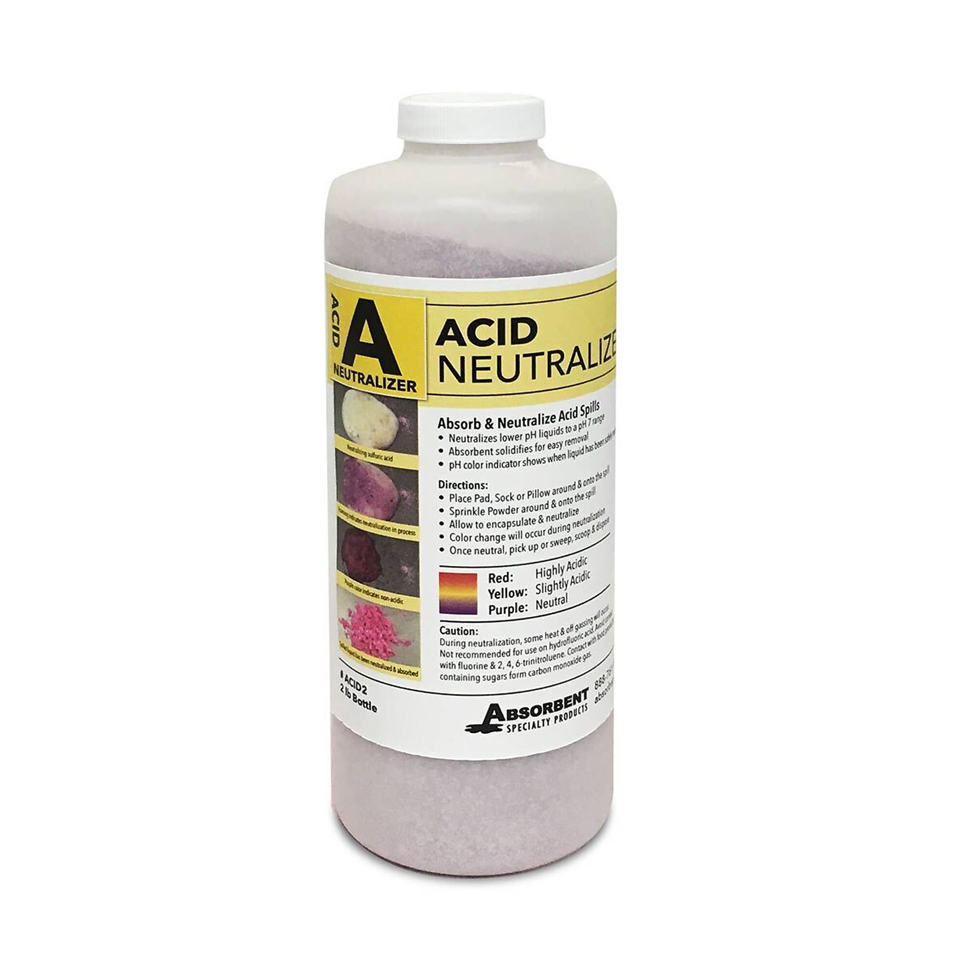 Quick Dam Absorbent Specialty Products Acid Neutralizer — 2lb Bottle, 10 Pk, Model# ACID2-10