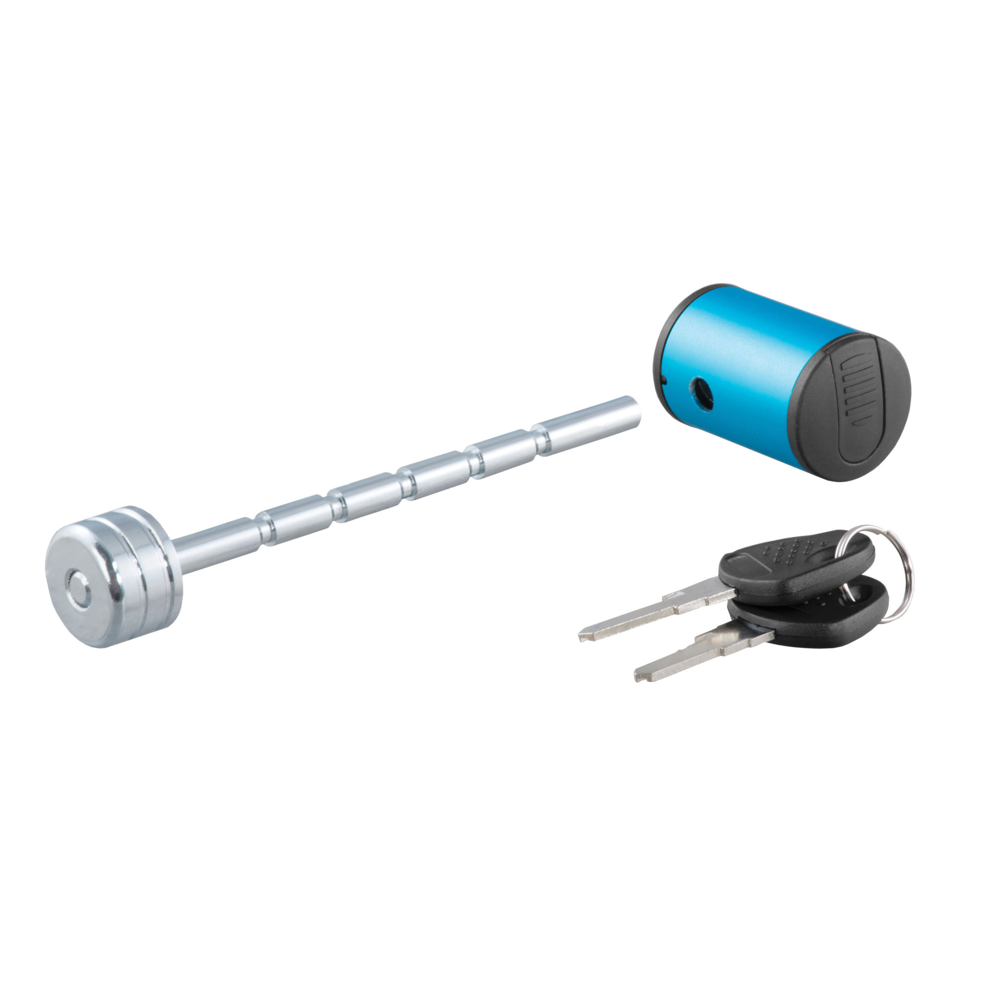Curt Manufacturing Right-Angle Trailer Coupler Lock — 1/4in. Pin Diameter, Up to 3in. Span, Chrome Finish, Model# 23503