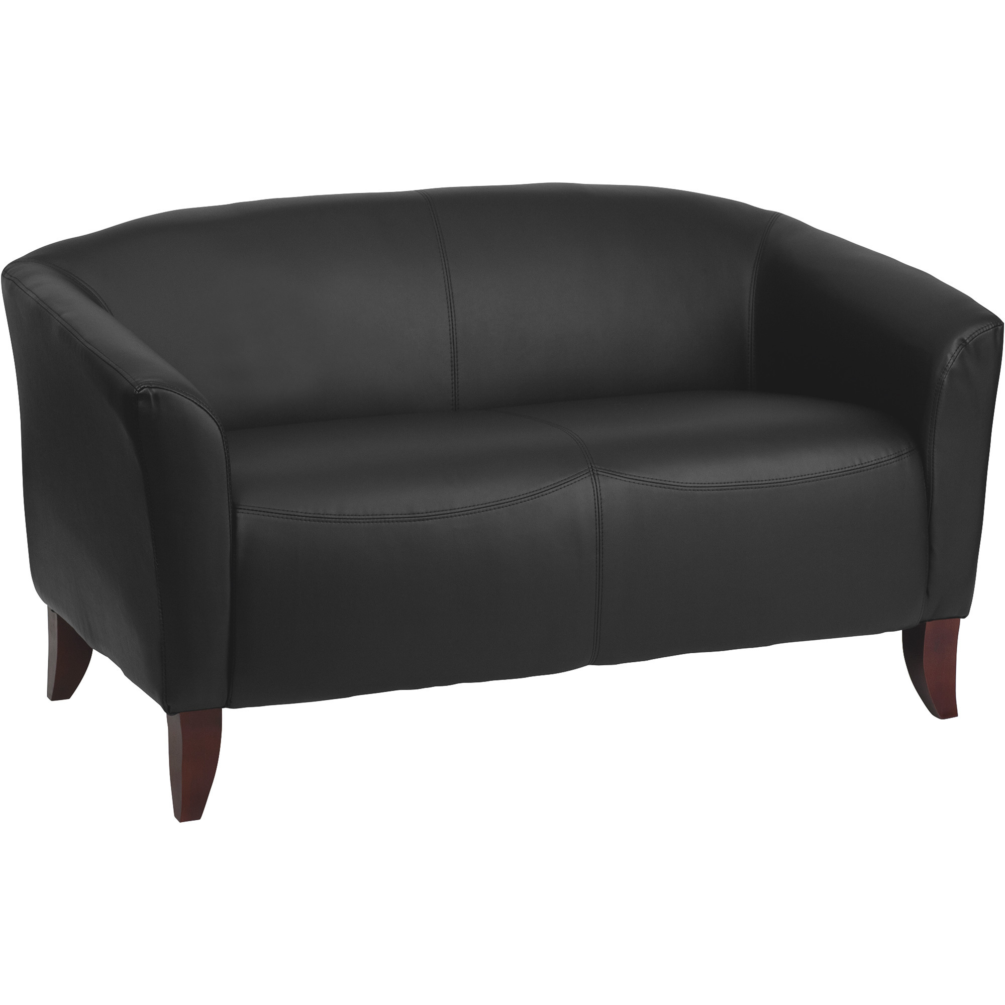 Flash Furniture Imperial Leather Loveseat, Black, 52in.W x 29in.D x 29in.H, Model# 1112BK
