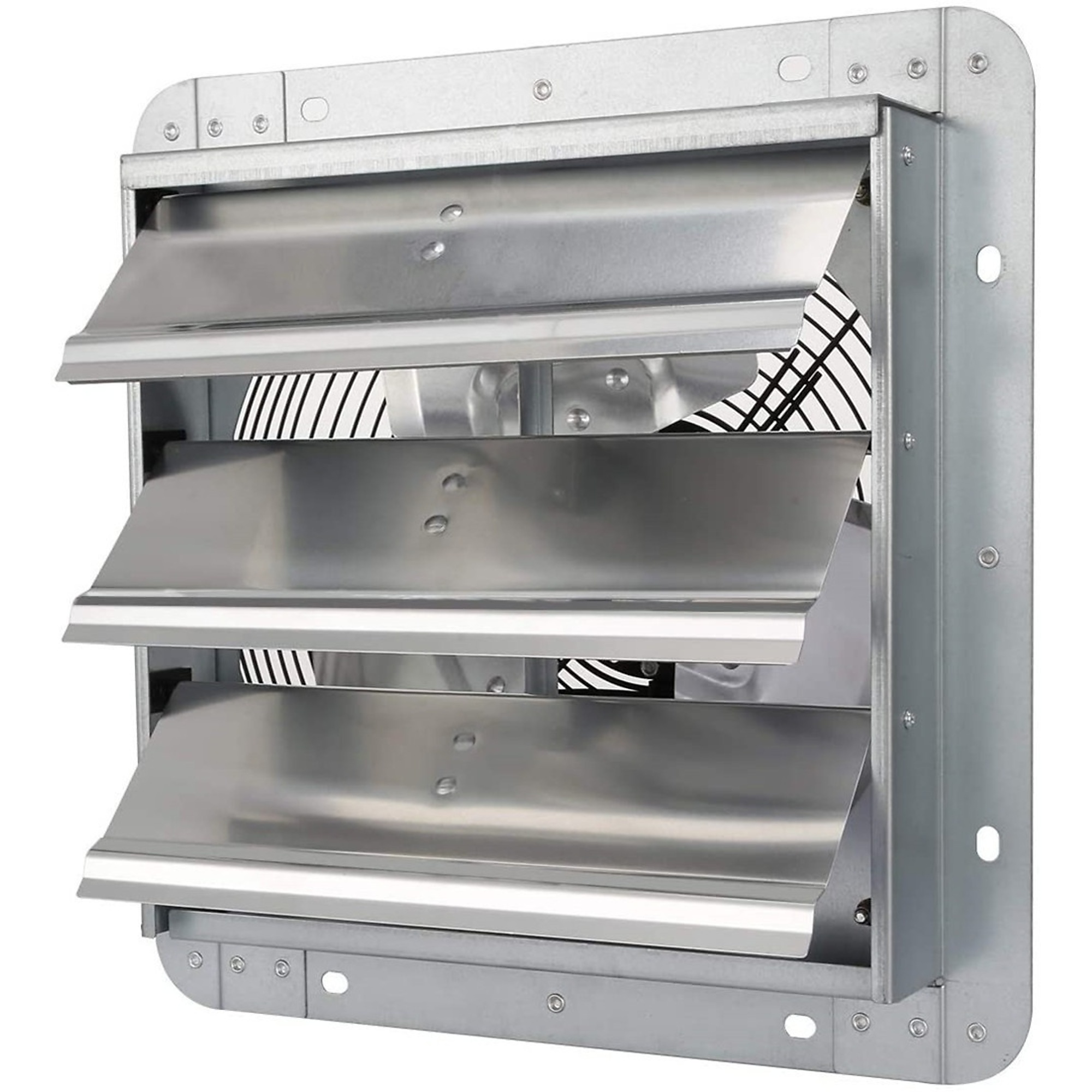 EdenDirect 10 Inch Wall Mounted Shutter Exhaust Fan, Aluminum, 820 CFM, 1650 RPM, for Attic, Garage, Louvered Vent, Plant, Greenhouse, Model# EHAUST10