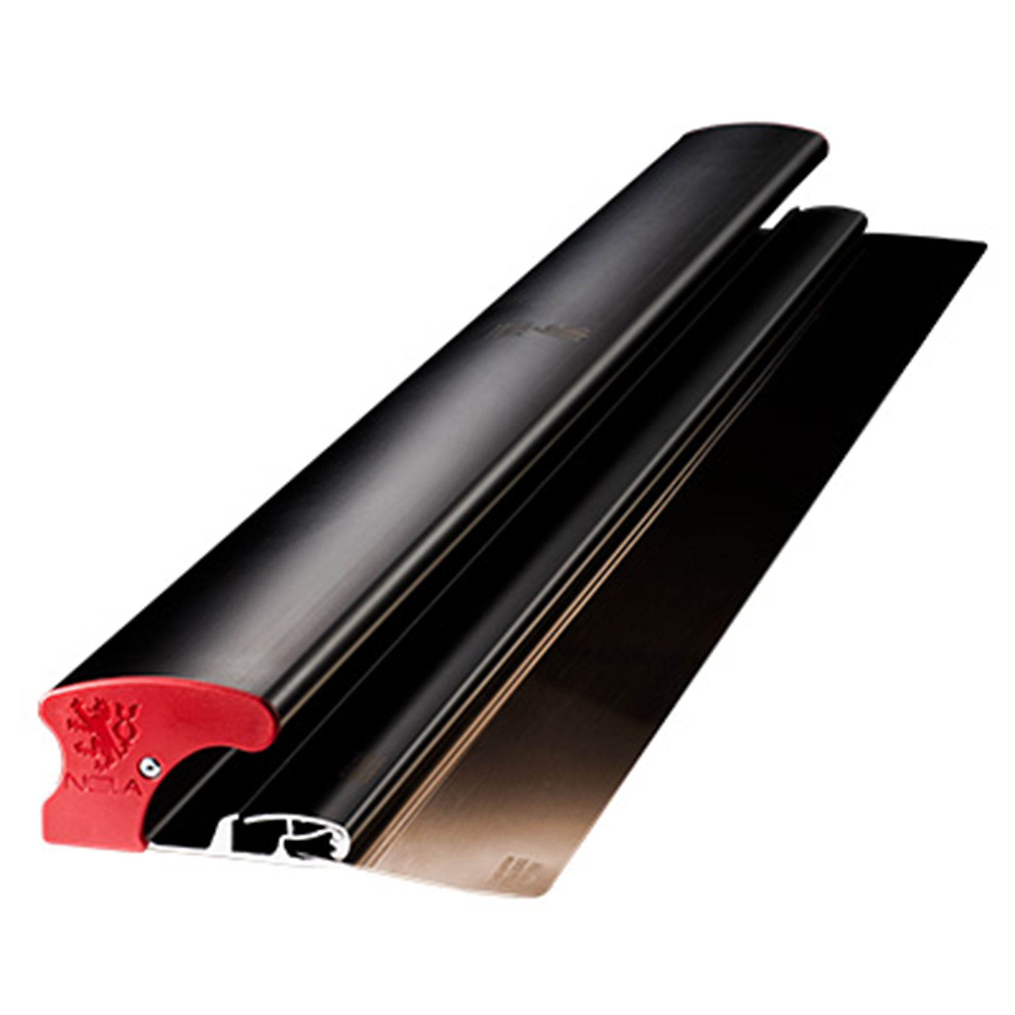 NELA Edge Black Edition Finishing Spatula — 39.5in., Stainless Steel, Ergonomic Design, Model# NELBLKFS39