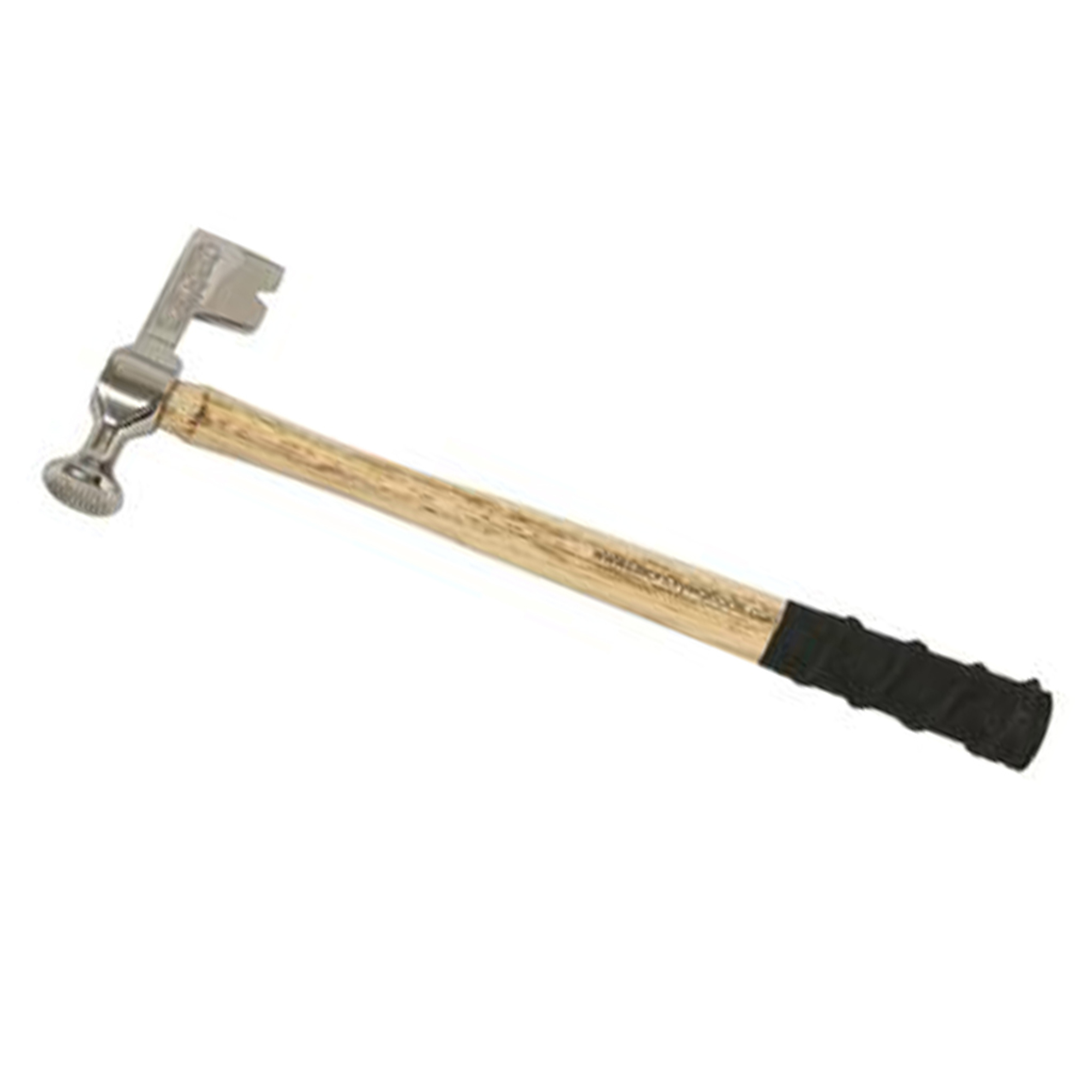 Dixon Drywall Hi-Tac Hammer — Waffle Head, 17in. Wood Handle, Rubber Grip, Model# DXWH17
