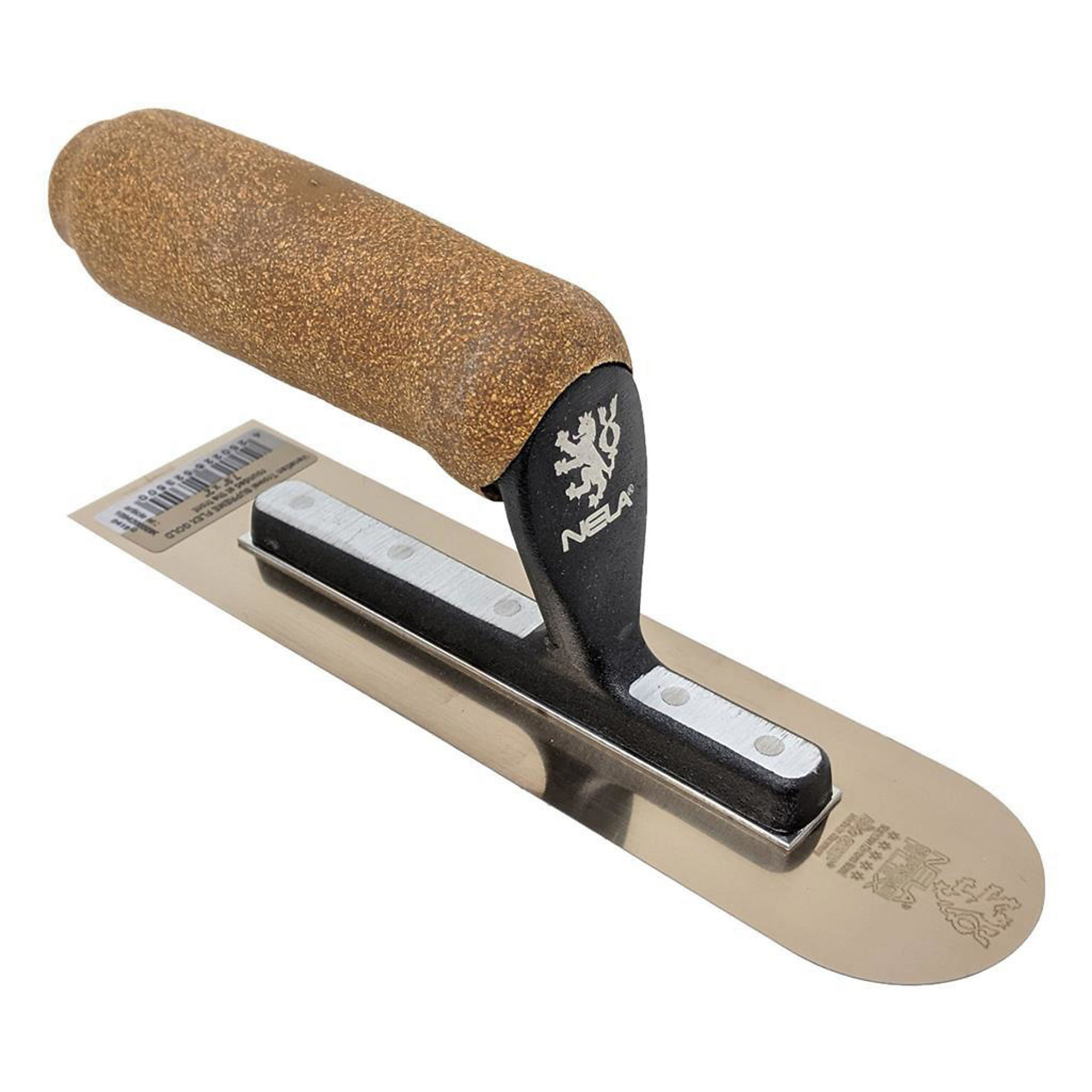 Nela NELAFLEX II Supreme Flex Rounded Venetian Trowel — 9.4in. x 2in., Cork Handle, Model# NELVR9