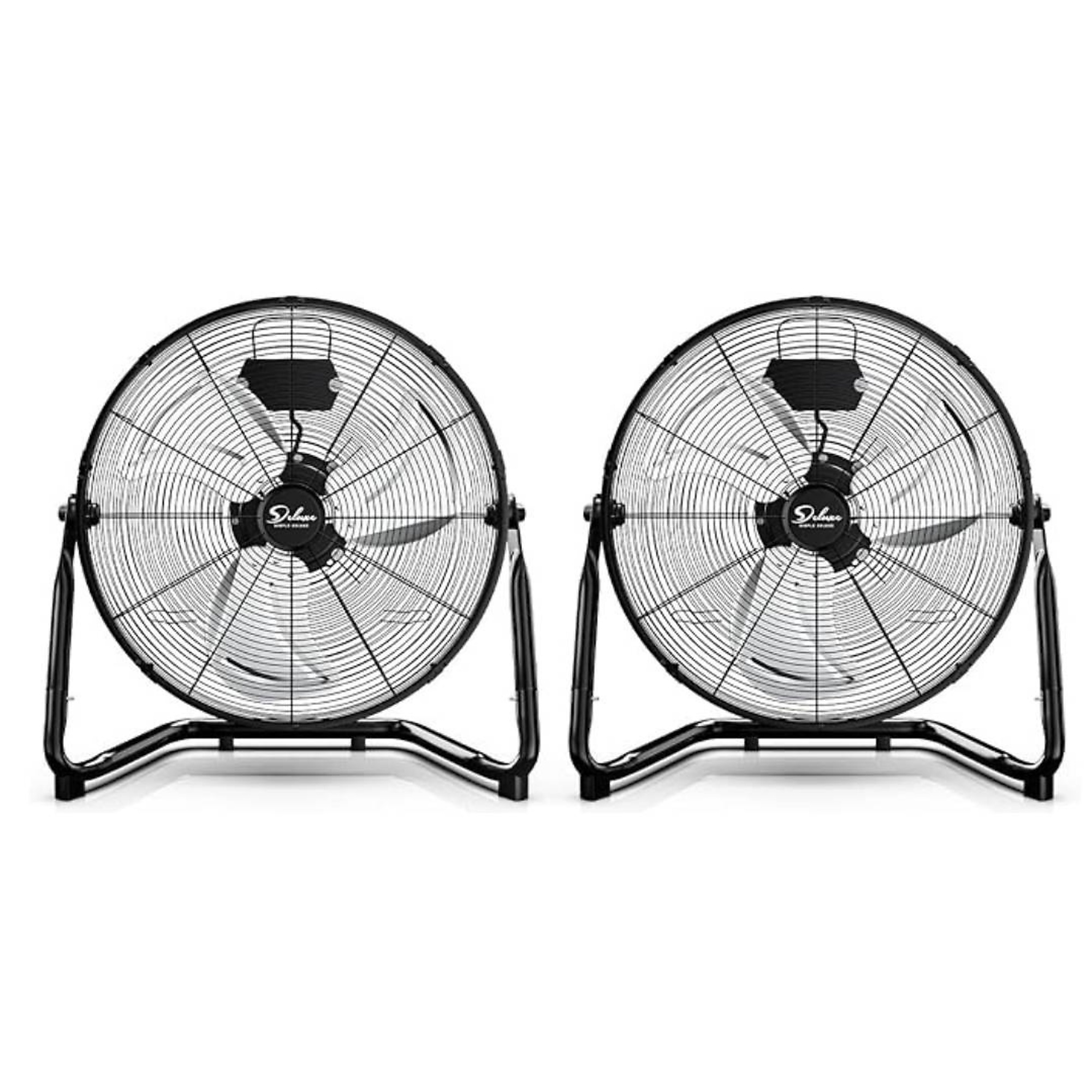 EdenDirect Floor Fan — 12in., 3-Speed, 1800 CFM, Adjustable Tilt, 2-Pack, Model# FLOOR122
