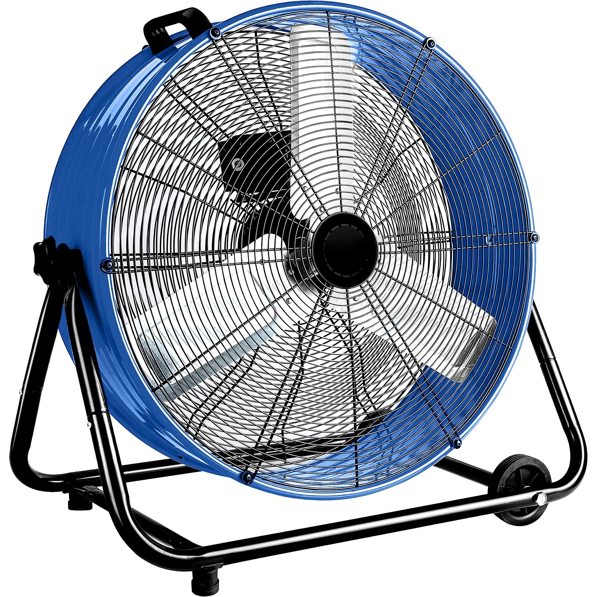 EdenDirect Industrial Drum Fan — 24in., 7200 CFM, 3-Speed, Heavy-Duty, High Velocity, Blue, Model# industrial fan blue