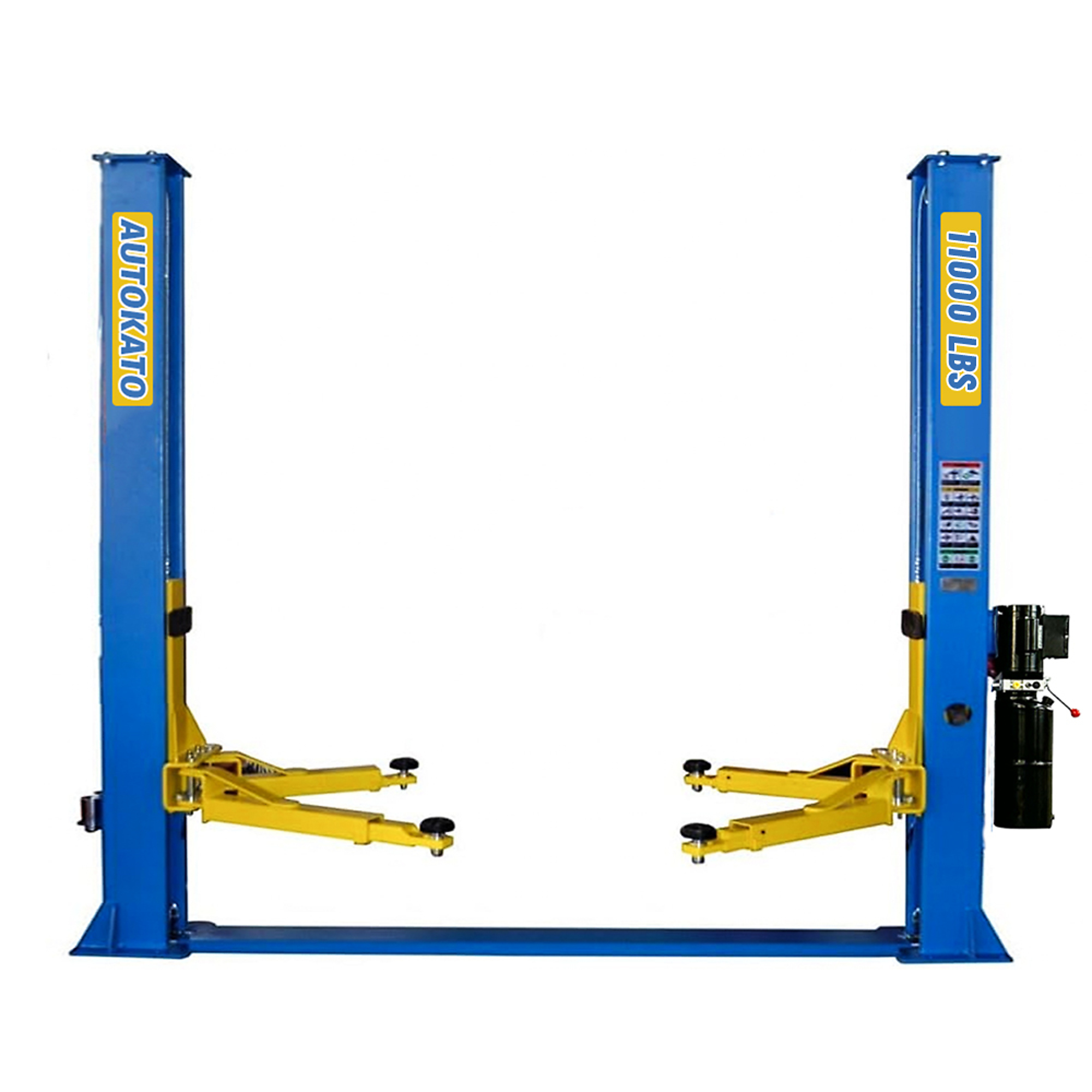 Katool Two-Post Vehicle Lift — 11,000-Lb. Capacity, Dual Hydraulic Cylinders, Blue, Model# KT-H115Z