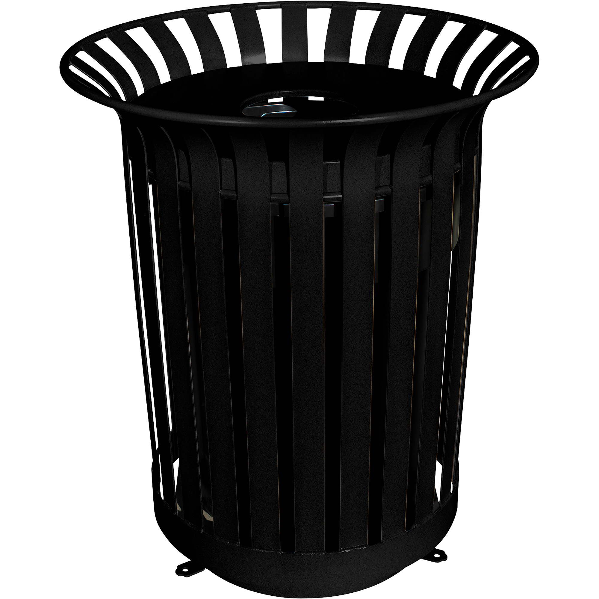 UltraSite 36-Gallon Lexington Trash Receptacle Frame with Flat Top Lid ...