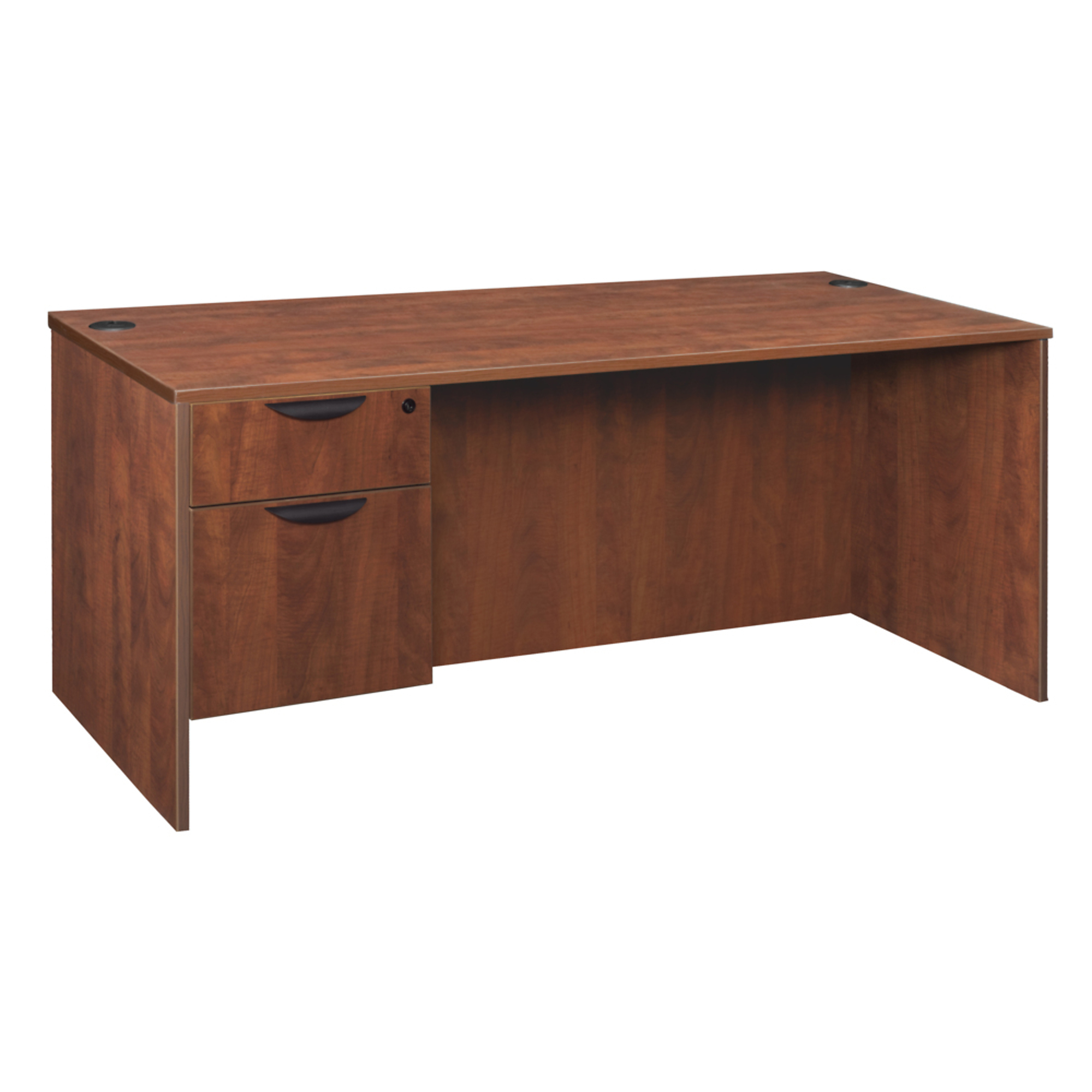Regency Legacy Executive Desk with Single Pedestal Drawer Unit — 71in. x 35in., Cherry, Lockable, Model# LSP7135CH
