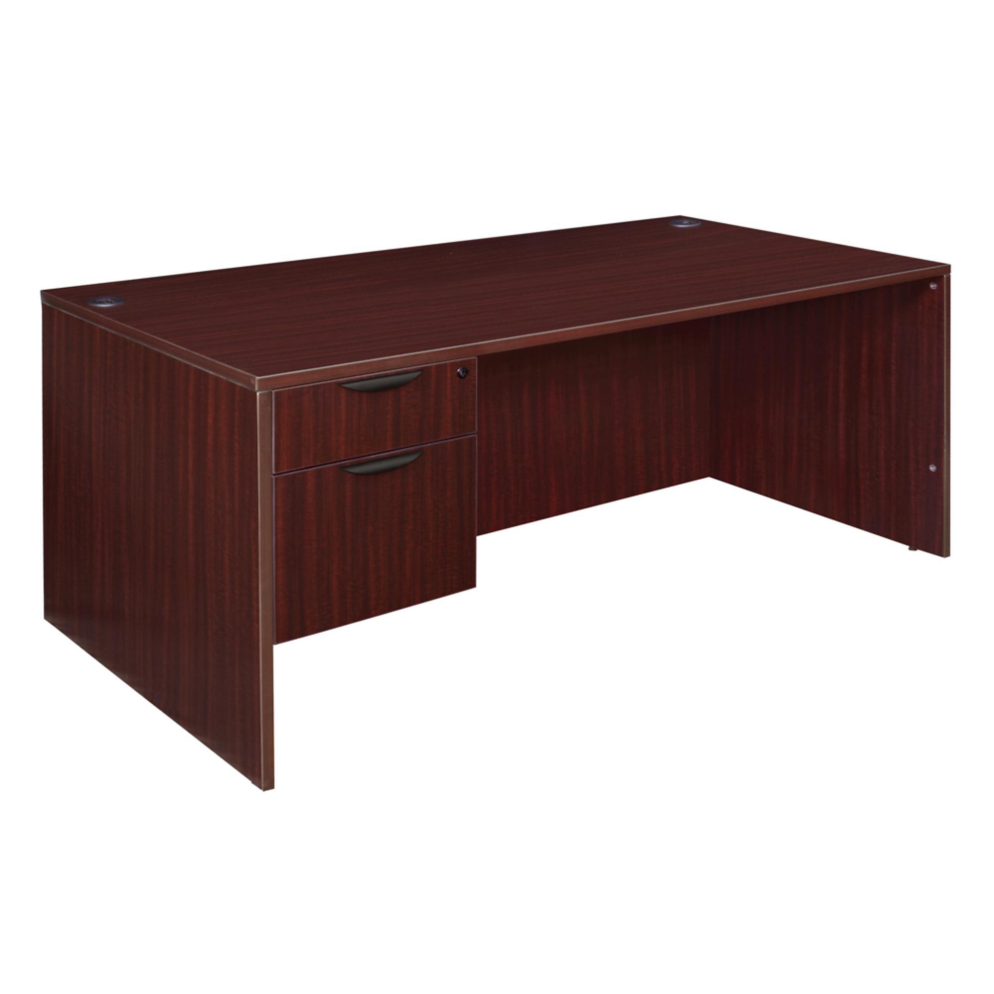 Regency Legacy Executive Desk with Single Pedestal Drawer Unit — 71in. x 35in., Mahogany, Lockable, Model# LSP7135MH
