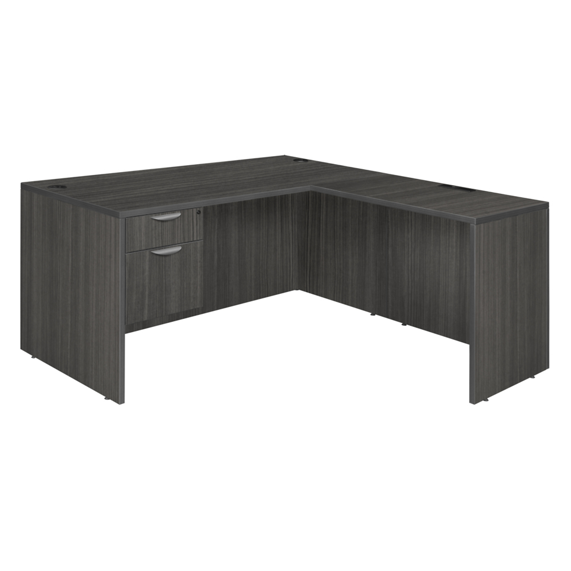 Regency Furniture Legacy L-Shaped Desk — 71in. x 59in., Single Pedestal Drawer Unit, Ash Grey, Model# LLDSP7124AG