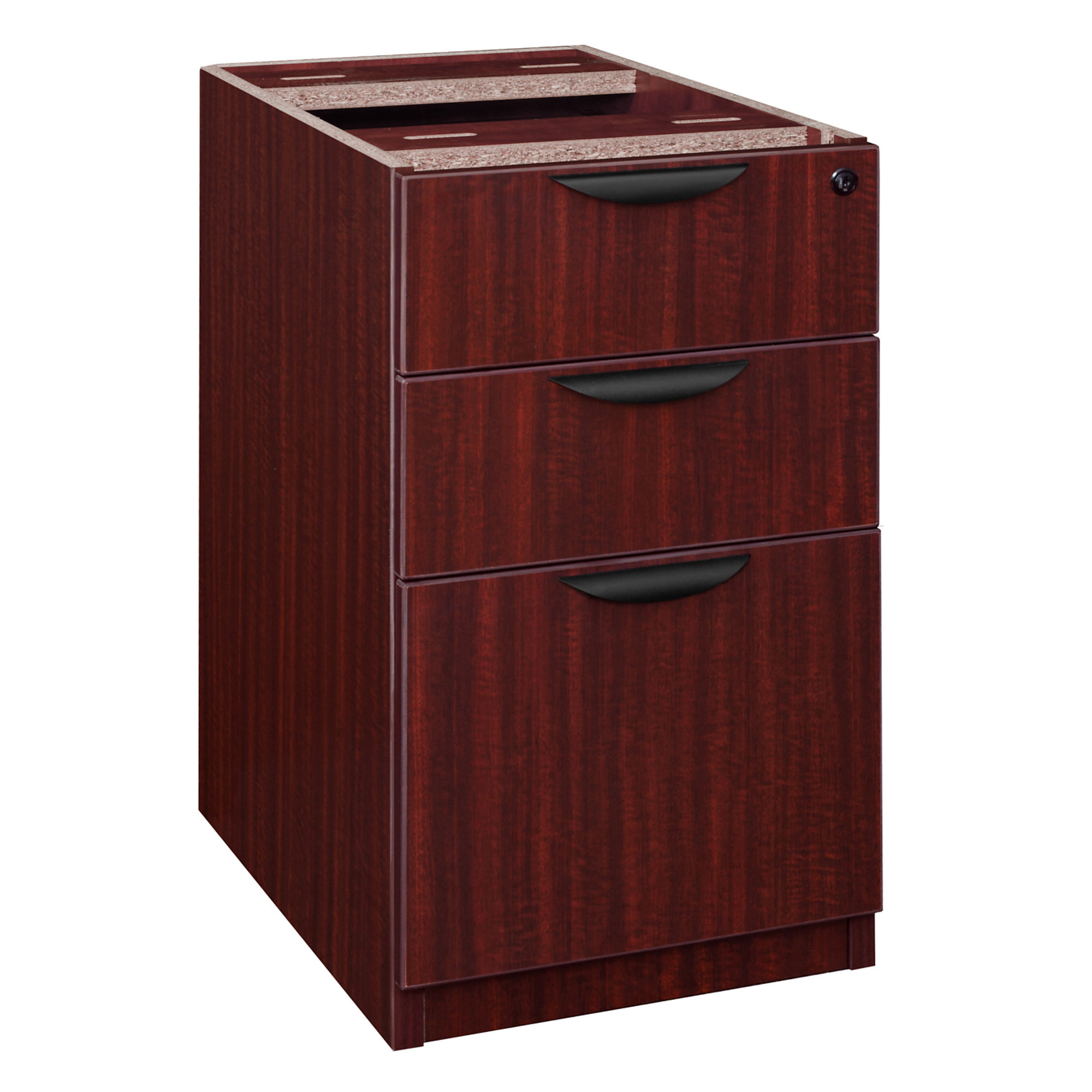 Regency Legacy Box Box File Pedestal Drawer Unit — Mahogany, Lockable Drawers, Model# LPBBF22MH