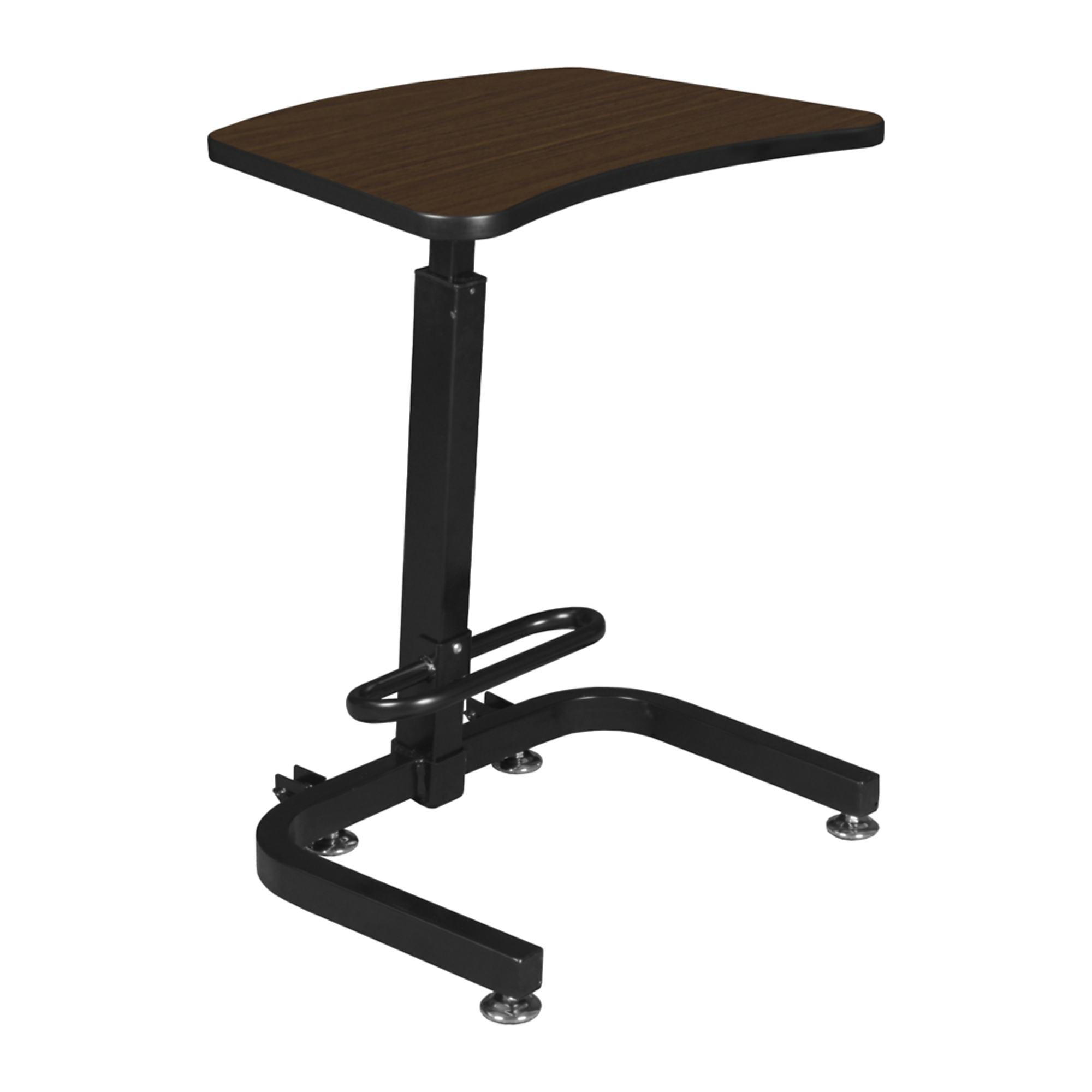 Regency Brody Sit-Stand Desk — Neo Walnut, 1in. Thick Thermal Fused Melamine Laminate, Footrest, Model# 1900NW