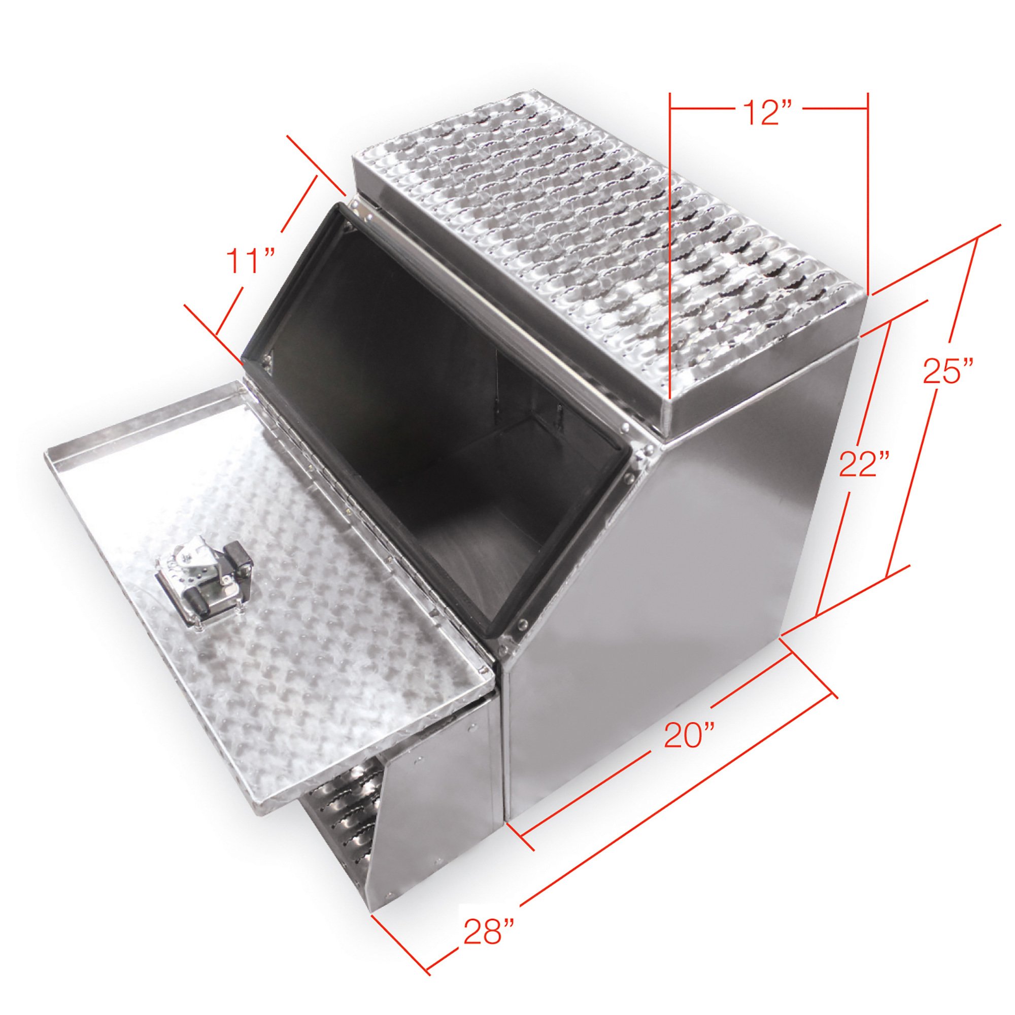 Phoenix aluminum step truck tool box asbdd discount