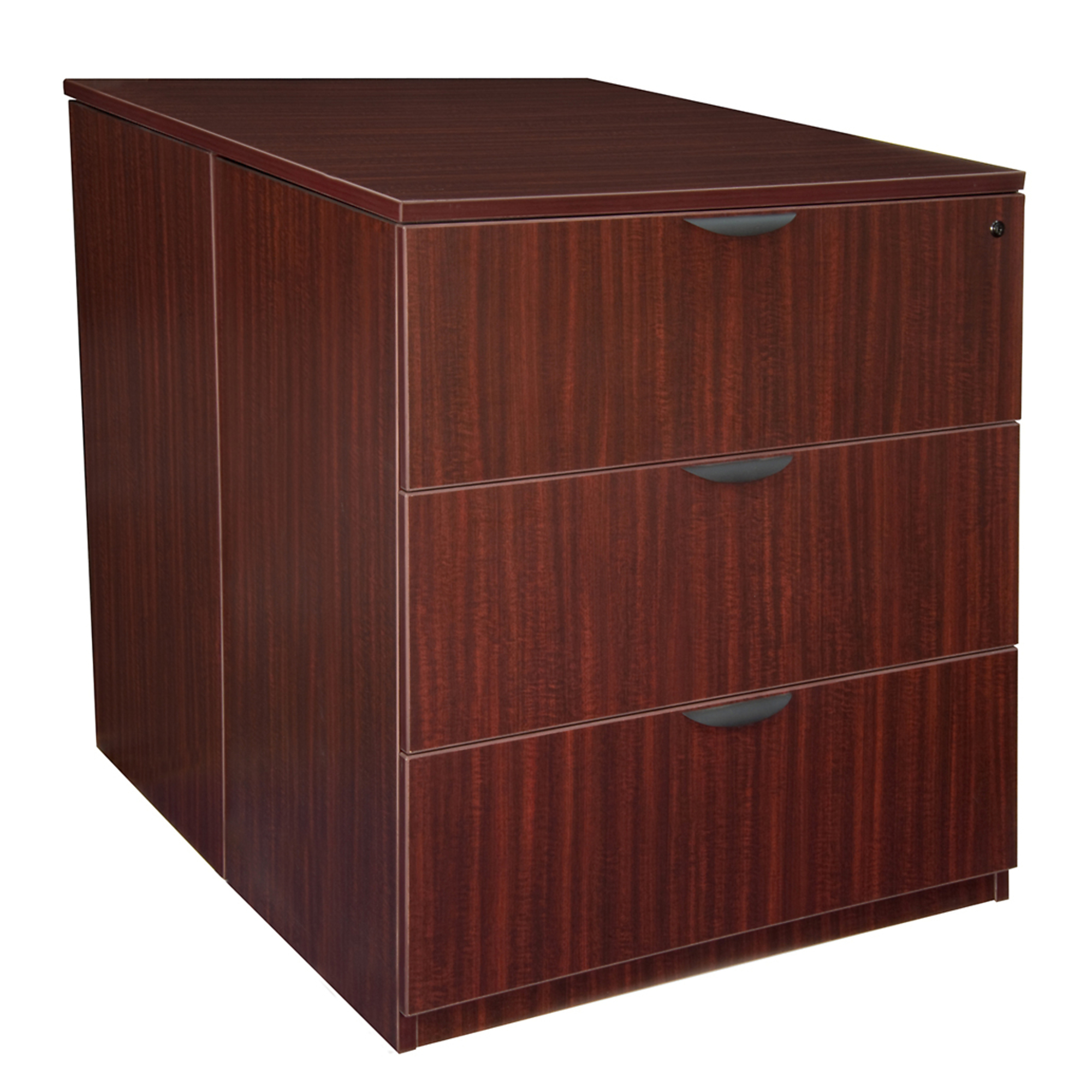 One Side File Desk Regency Legacy Stand Up Back to Back Lateral File/ Desk- Mahogany ...