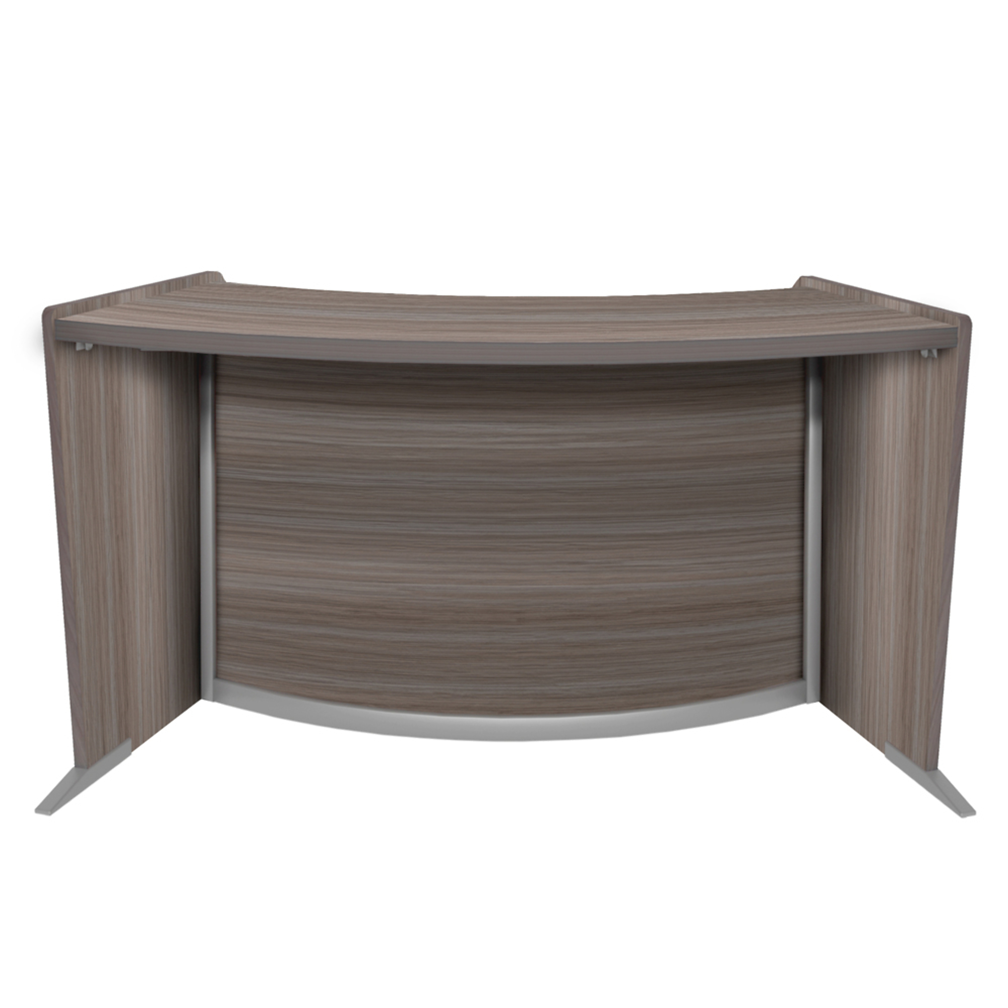 Regency Furniture Marque Curved ADA Compliant Reception Station — Driftwood Grey, 42in. x 32in., Model# 77490GY