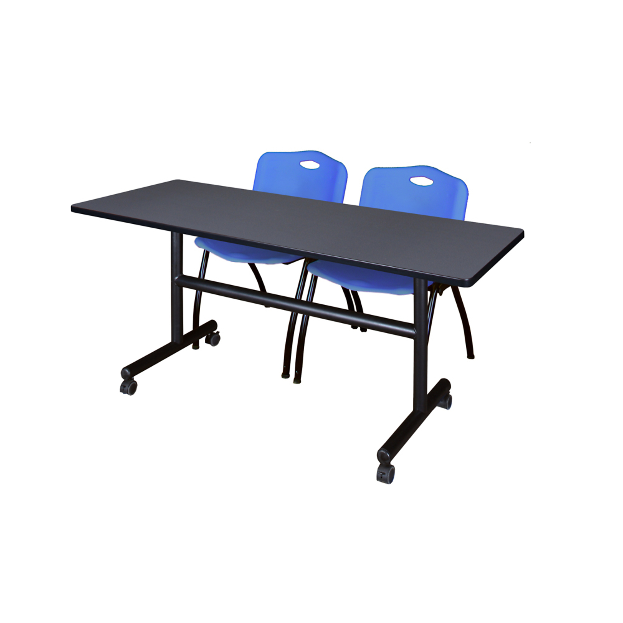 Regency Kobe 60 x 24 in. Flip-Top Training Nesting Table- Grey, 2 M ...