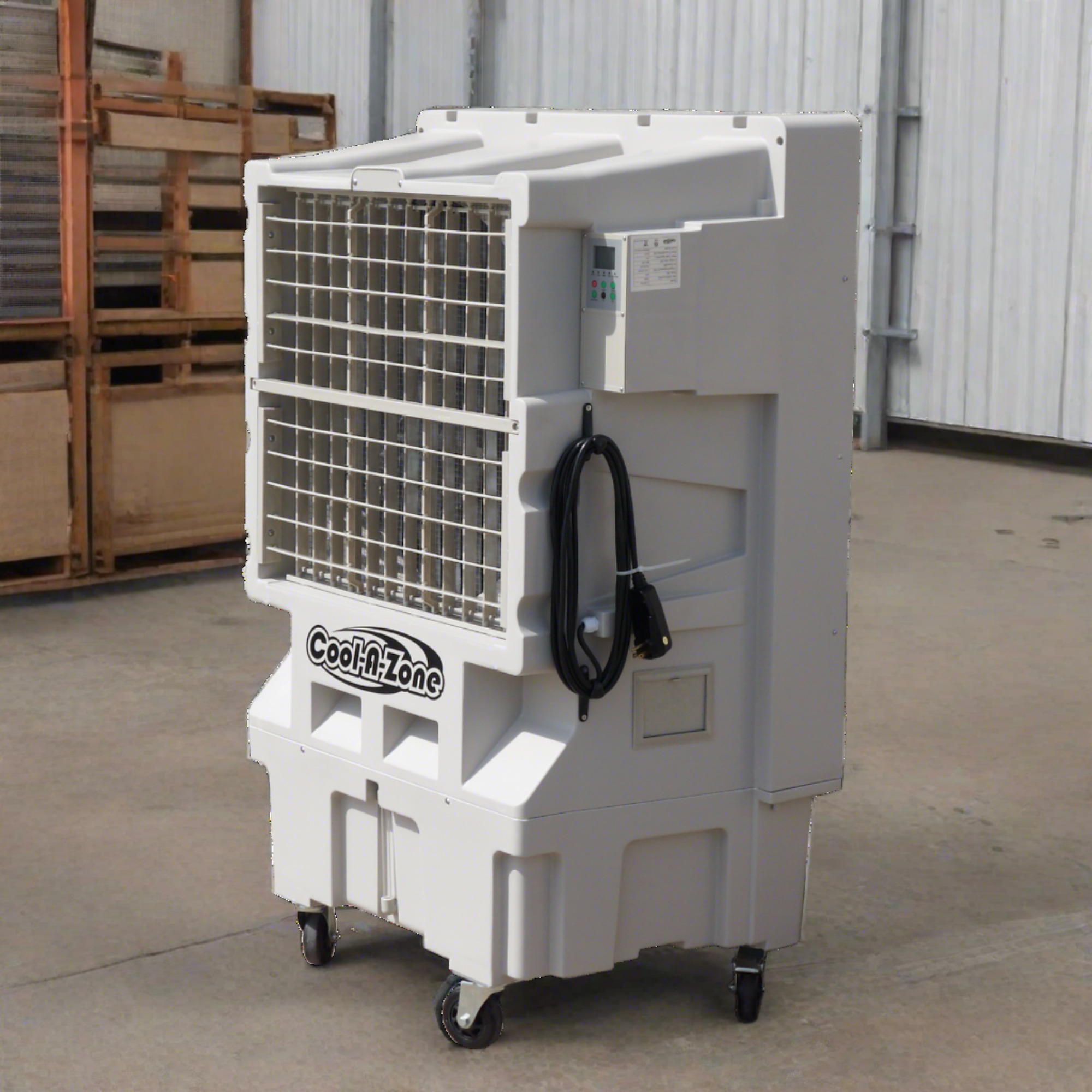 Cool-A-Zone Nova Blast Portable Evaporative Cooler — 4.6ft., 1600 Sq. Ft. Coverage, Honeycomb Pad, Remote, Auto Louvers, 3 Speeds, Locking Wheels, Model# CAZ7067ECWT