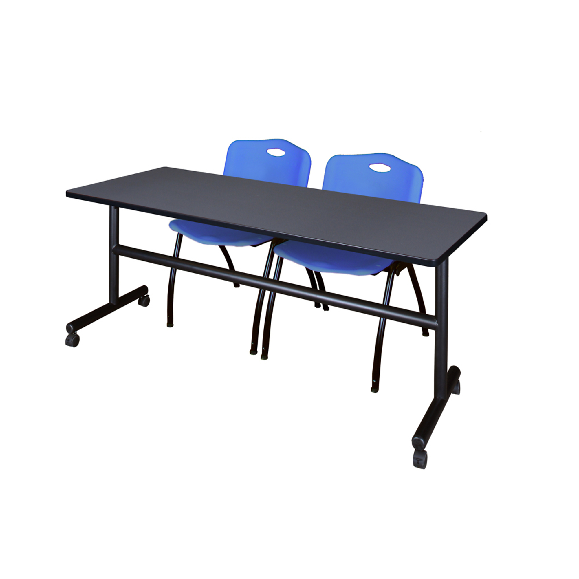 Regency Kobe 72 x 30 in. Flip-Top Training Nesting Table- Grey, 2 M ...