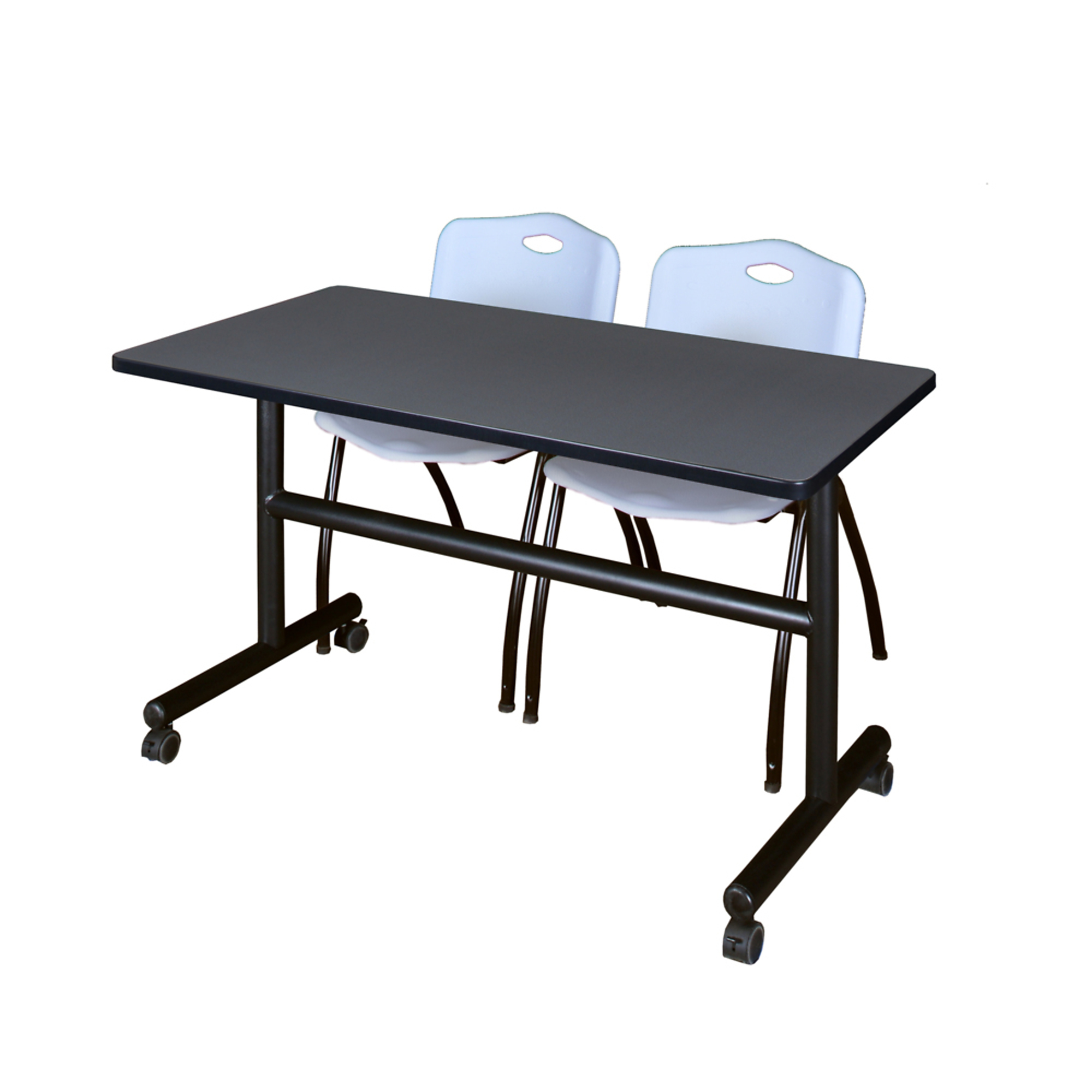 Regency Kobe 48 x 24 in. Flip-Top Training Nesting Table- Grey, 2 M ...
