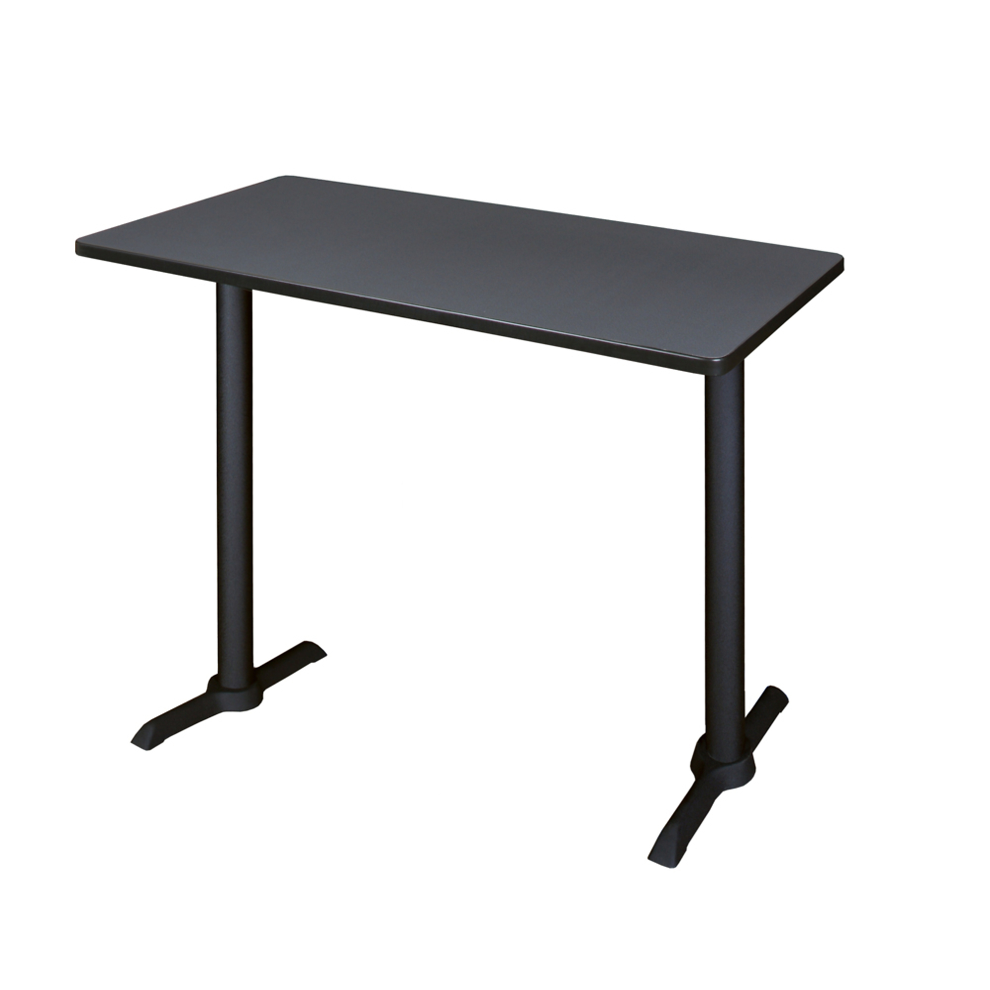 Regency Furniture Cain Cafe Training Table — 48in. x 24in., Steel T-Base, 42in. Height, Grey, Model# MCTRCT4824GY