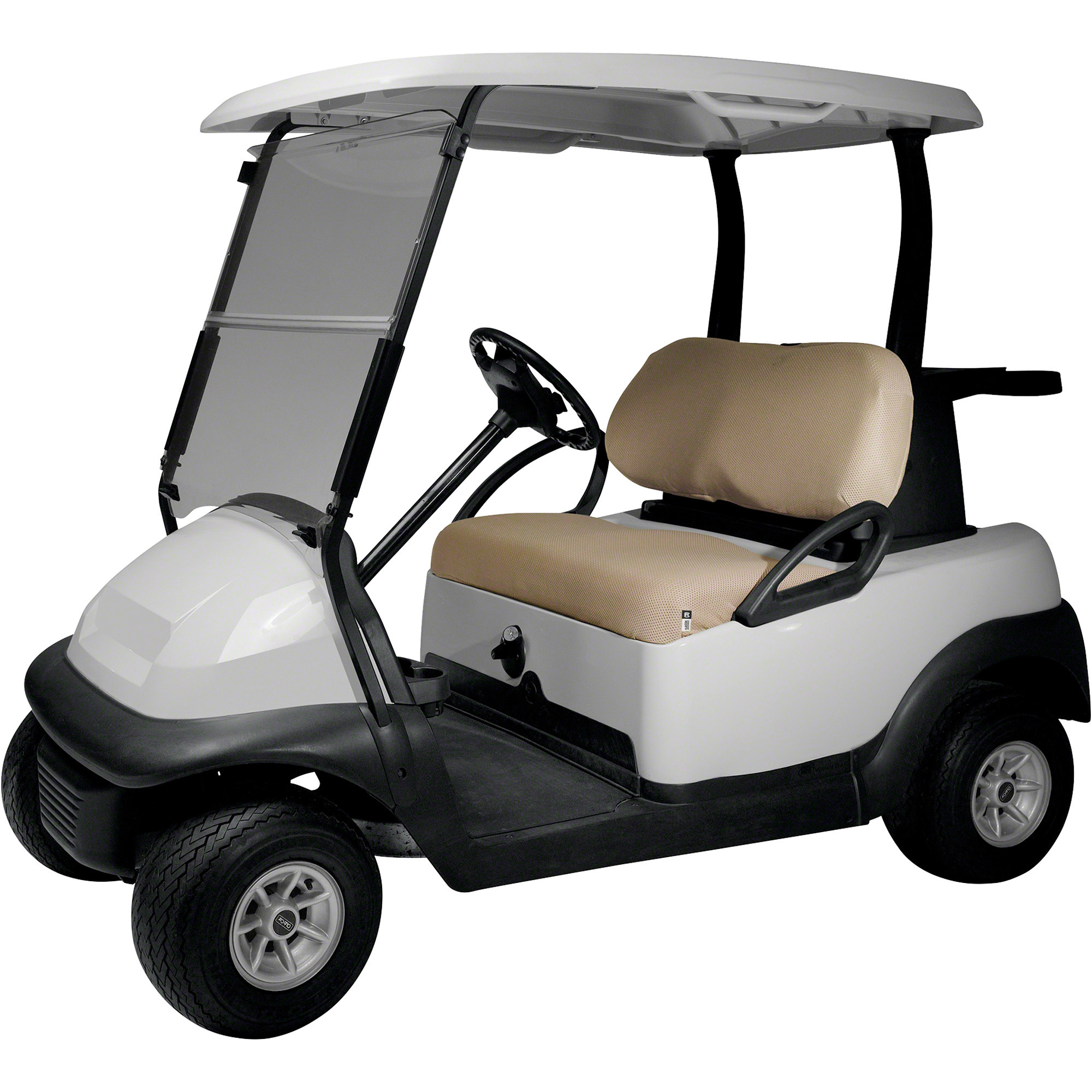 Classic Accessories Fairway Diamond Air Mesh Golf Cart Seat Cover, Light Khaki, Model# 40-032-015801-00