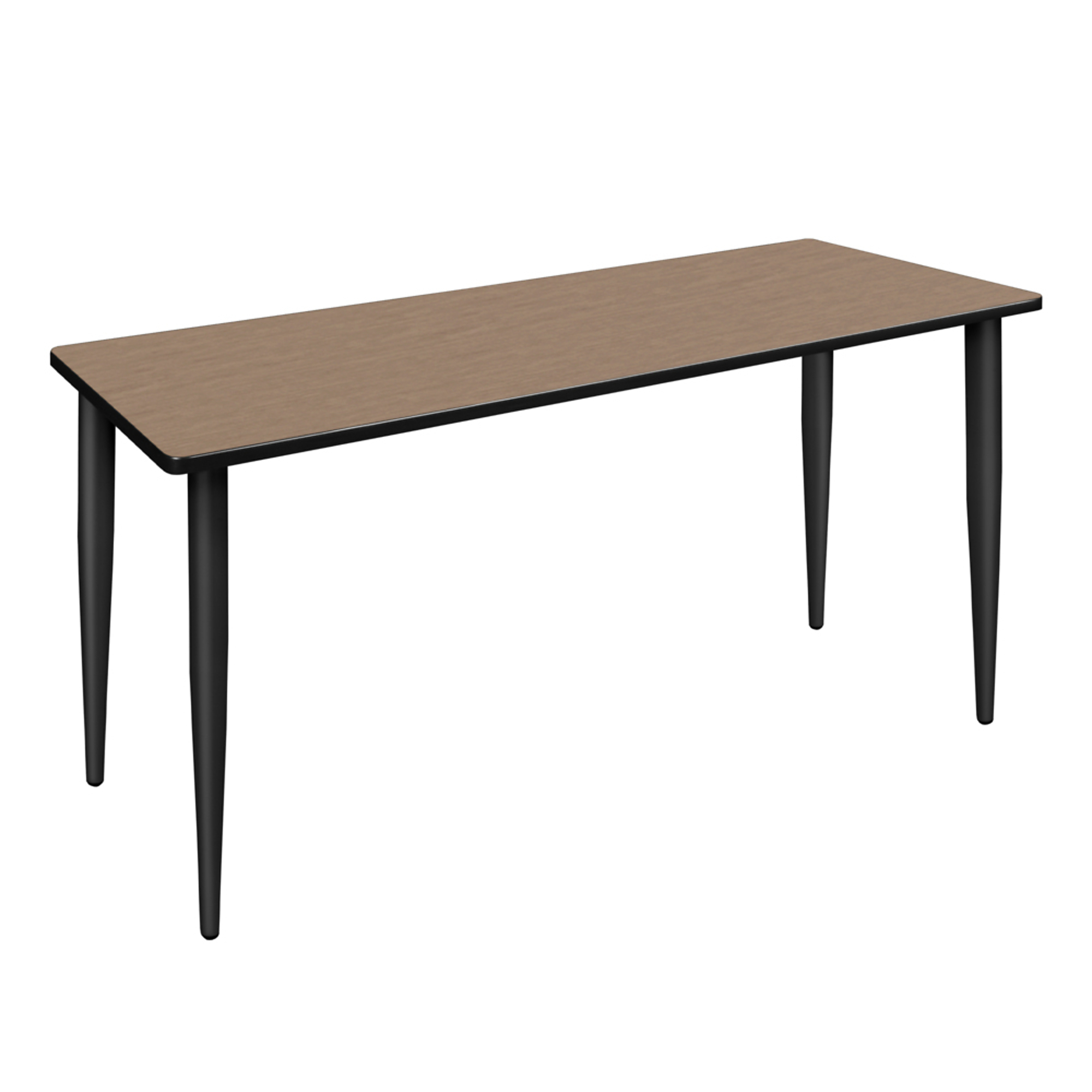 Regency Kahlo Training Seminar Table — 60in. x 24in., Noble Oak Top, Black Tapered Legs, Model# MTPL6024NOBK