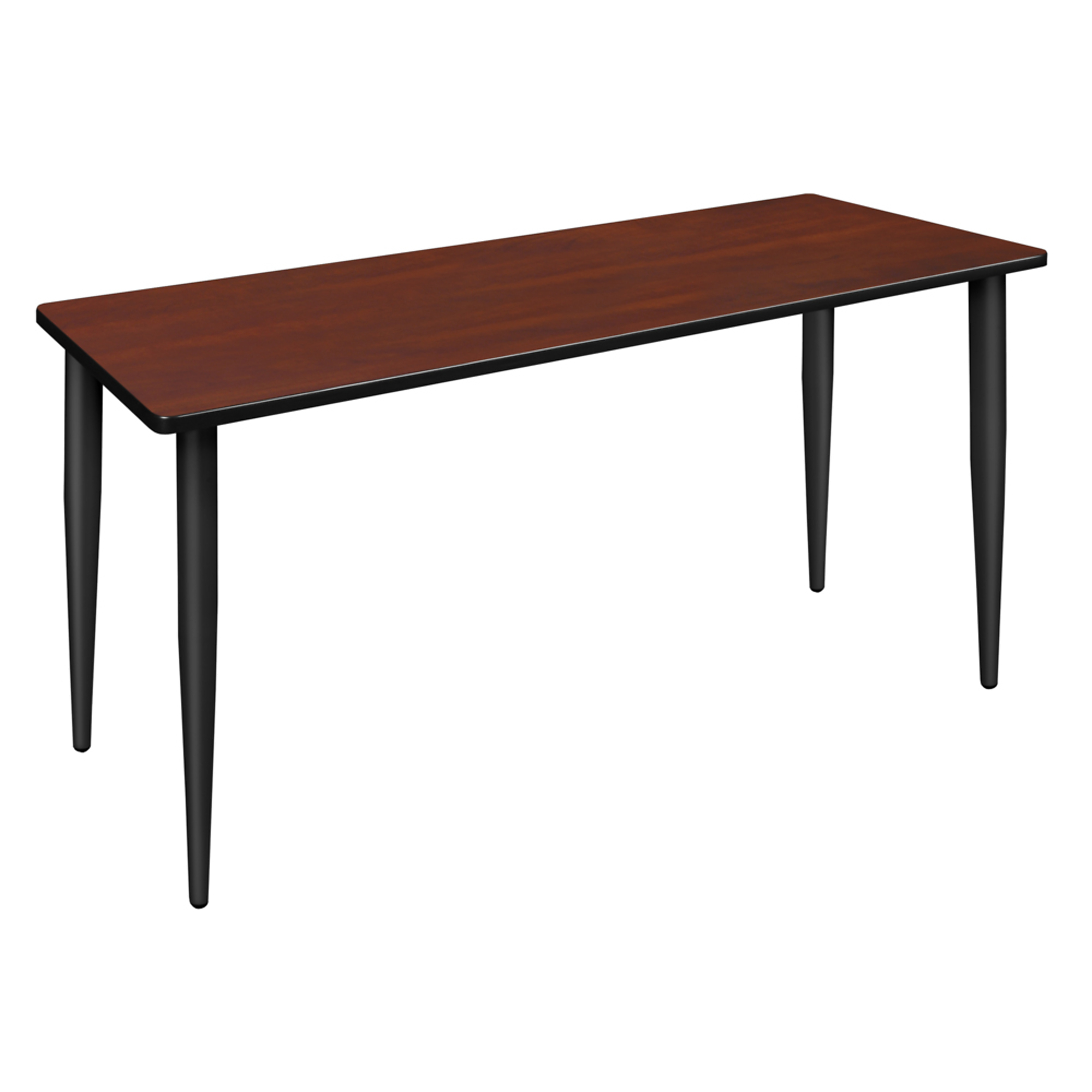 Regency Furniture Kahlo Training Seminar Table — 66in. x 24in., Cherry Top, Black Tapered Legs, Model# MTPL6624CHBK