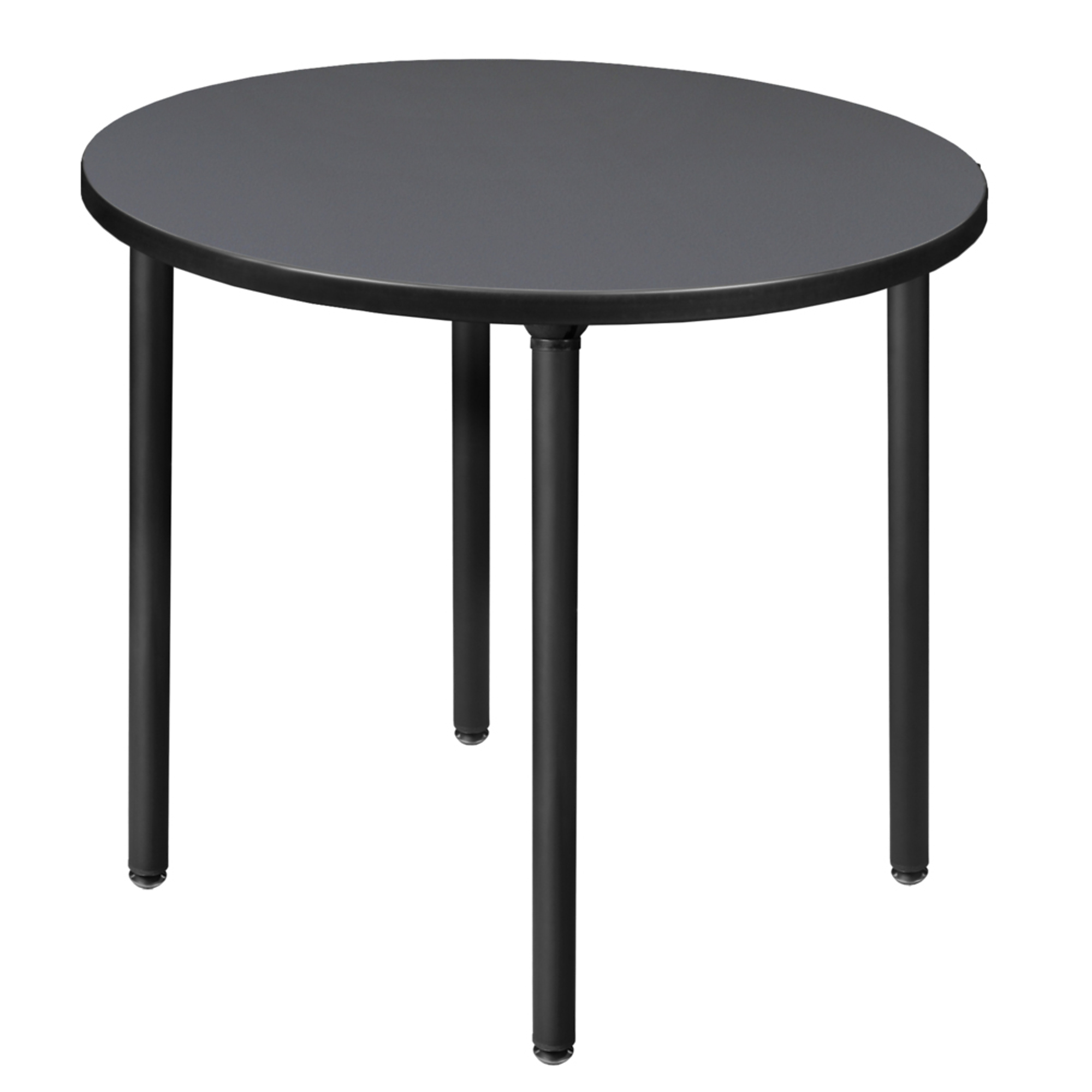 Regency Kee Round Breakroom Table — 30in., Grey Top, Black Folding Legs, Model# TBF30RNDGYBK