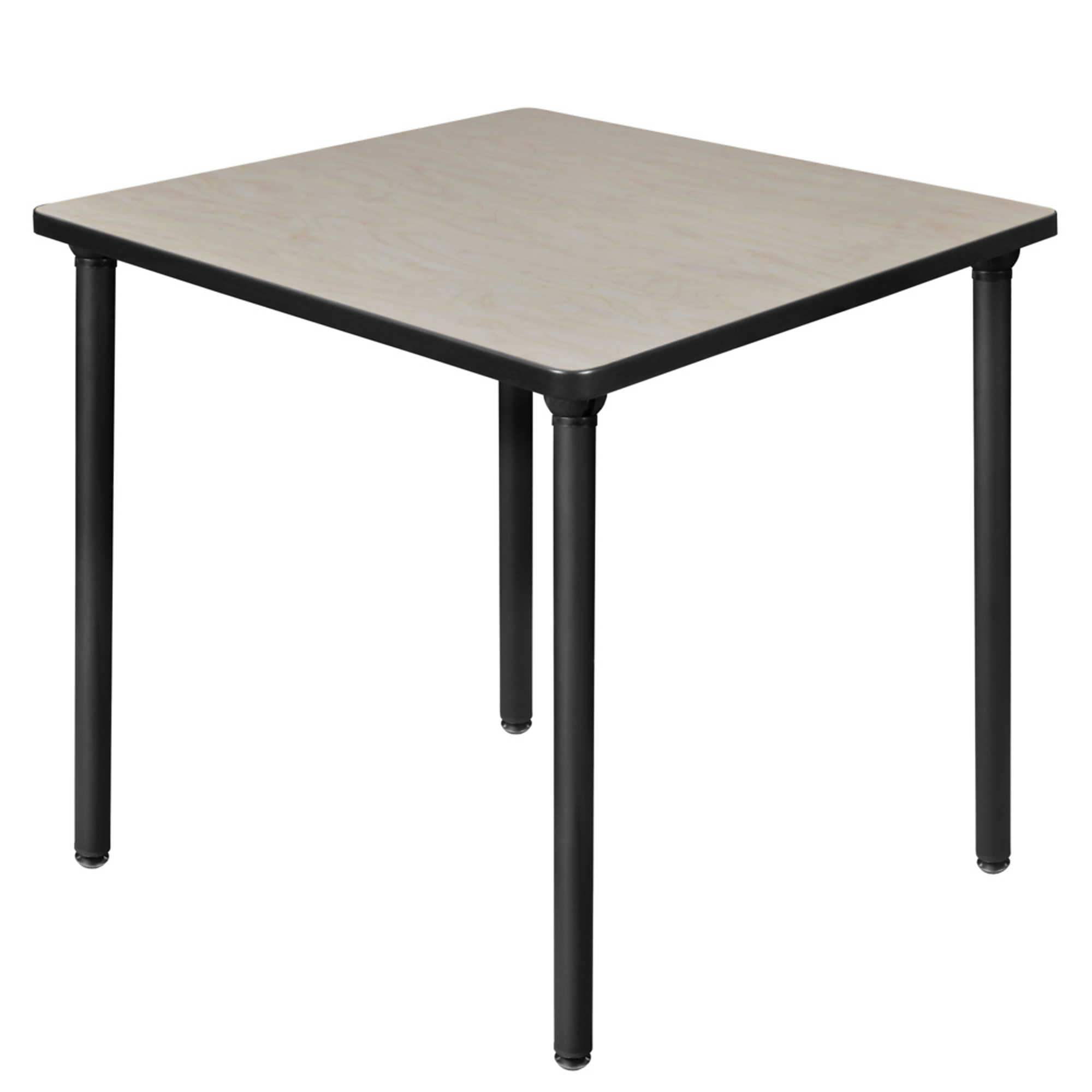 Regency Kee Small Square Breakroom Table — 30in., Maple/Cherry Top, Black Folding Legs, Model# TBF3030PLBK