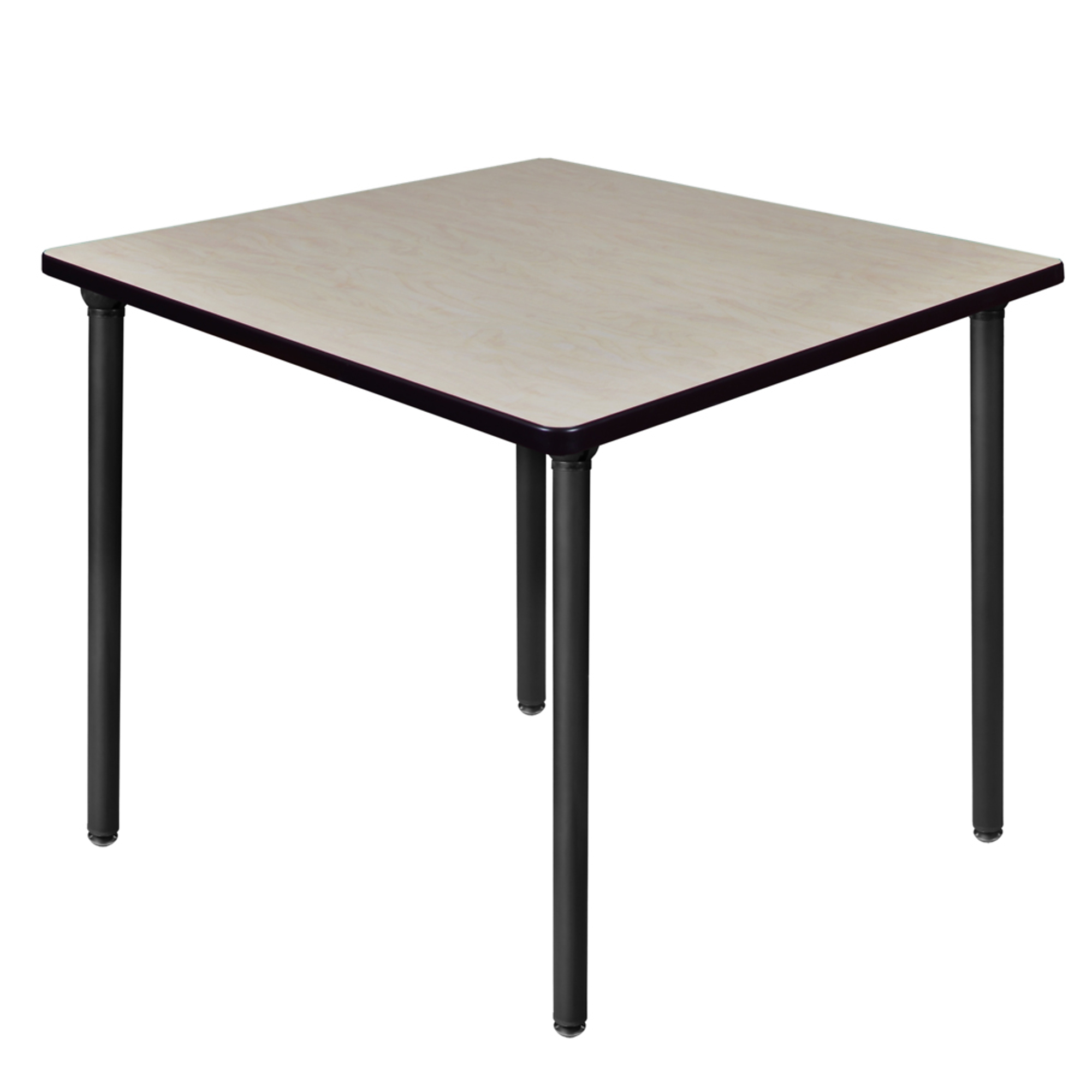 Regency Kee Square Breakroom Table — 36in., Maple/Cherry Top, Black Folding Legs, Model# TBF3636PLBK