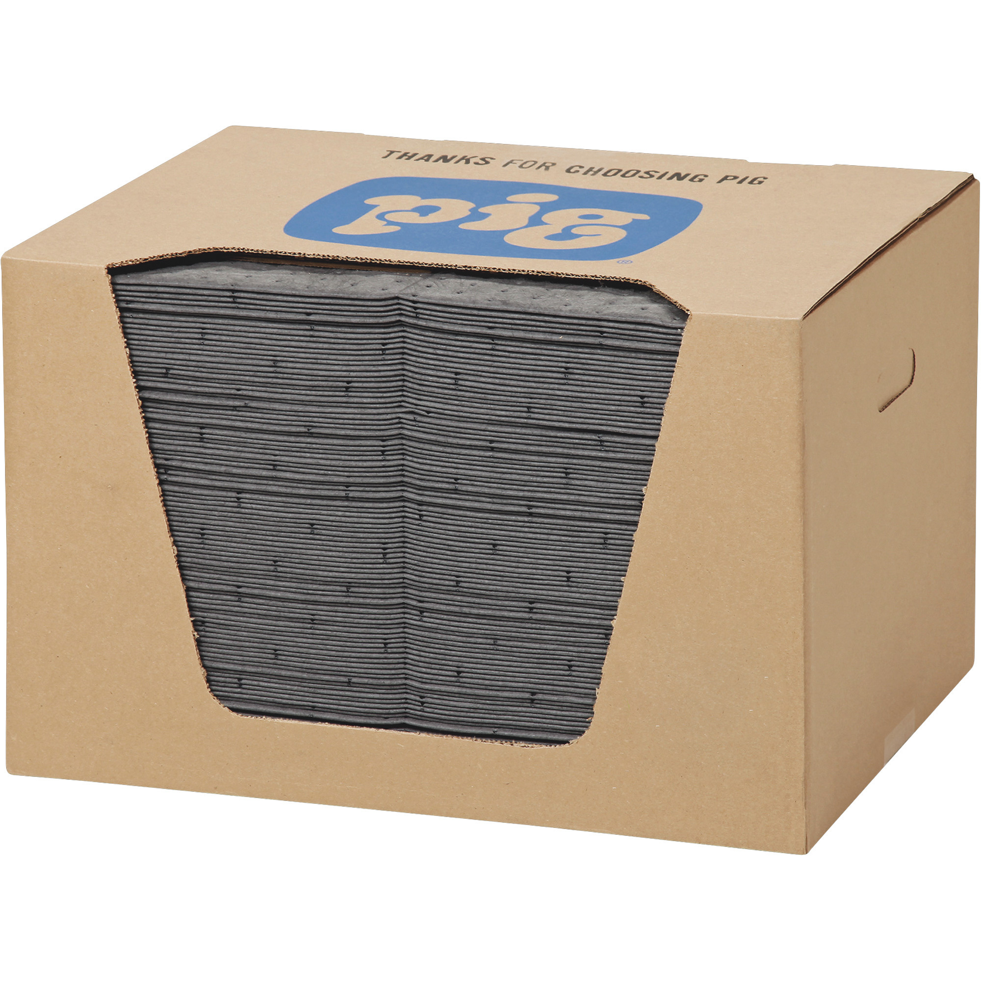 New Pig Universal Heavyweight Absorbent Mat Pads — Dispenser Box of 100,  20in.L x 15in.W, Model# MAT240