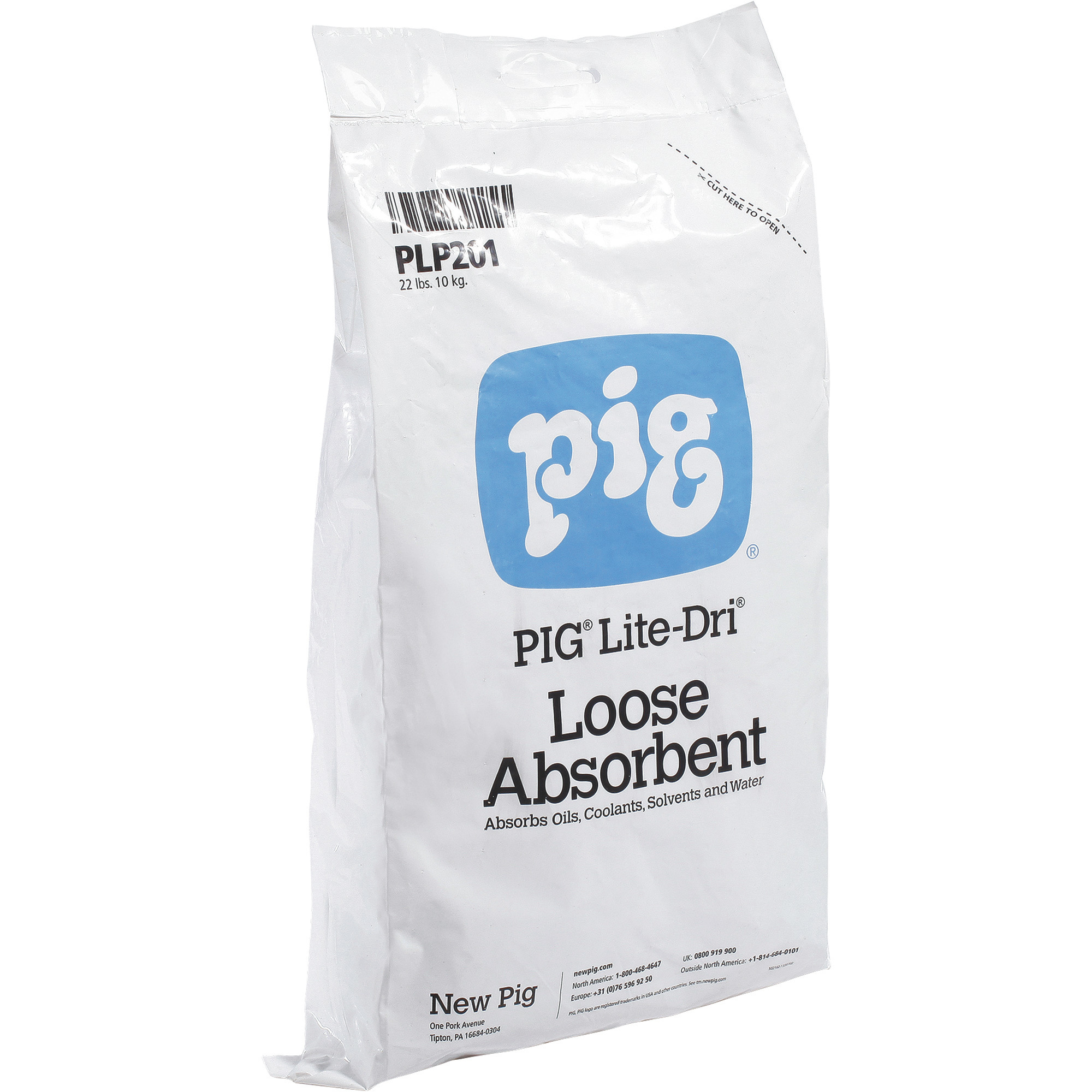 New Pig Lite-Dri Loose Absorbent, 22-Lb. Bag, Silica-Free, Model# PLP201