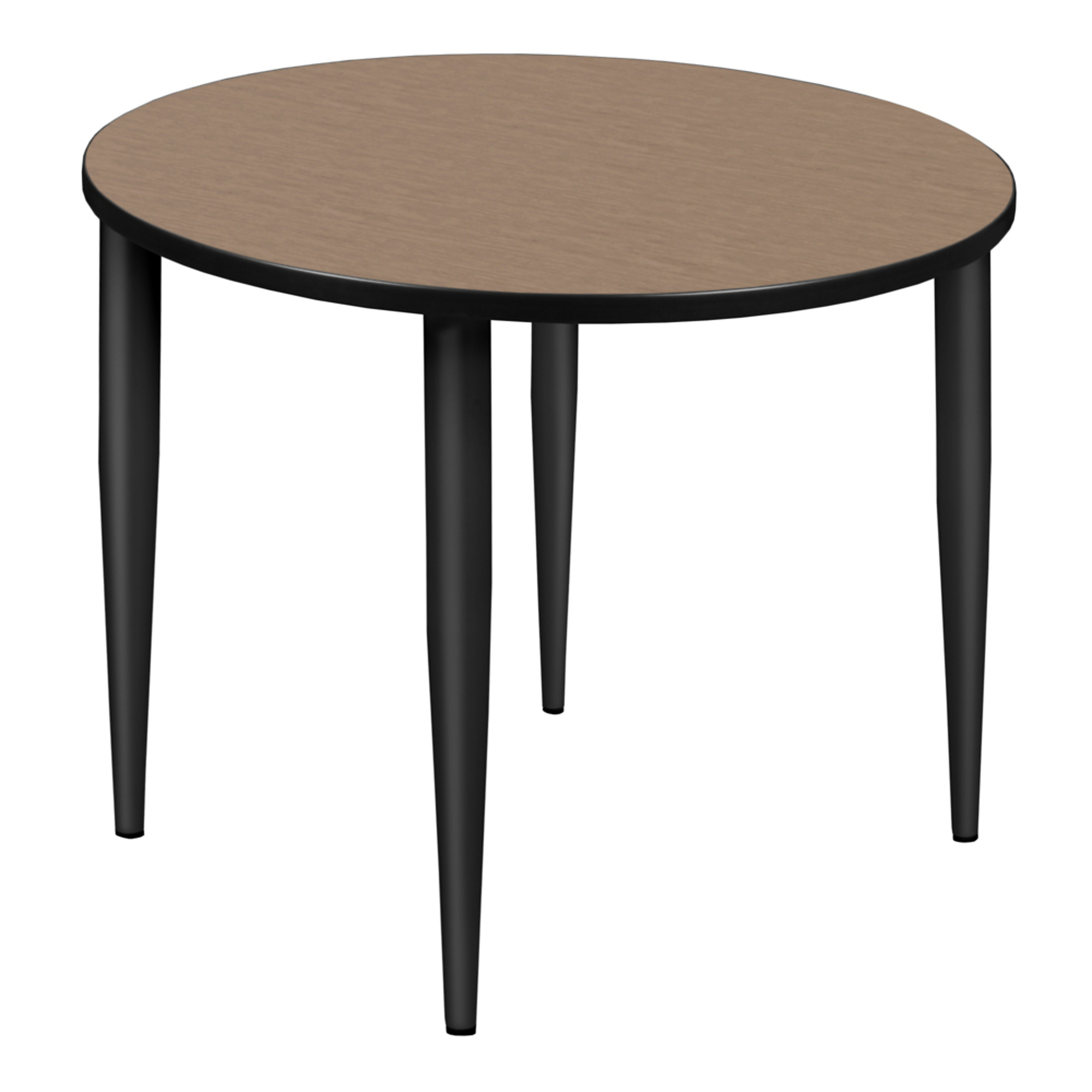 Regency Furniture Kahlo Round Breakroom Table — 36in., Noble Oak Top, Black Tapered Legs, Model# TPL36RNDNOBK