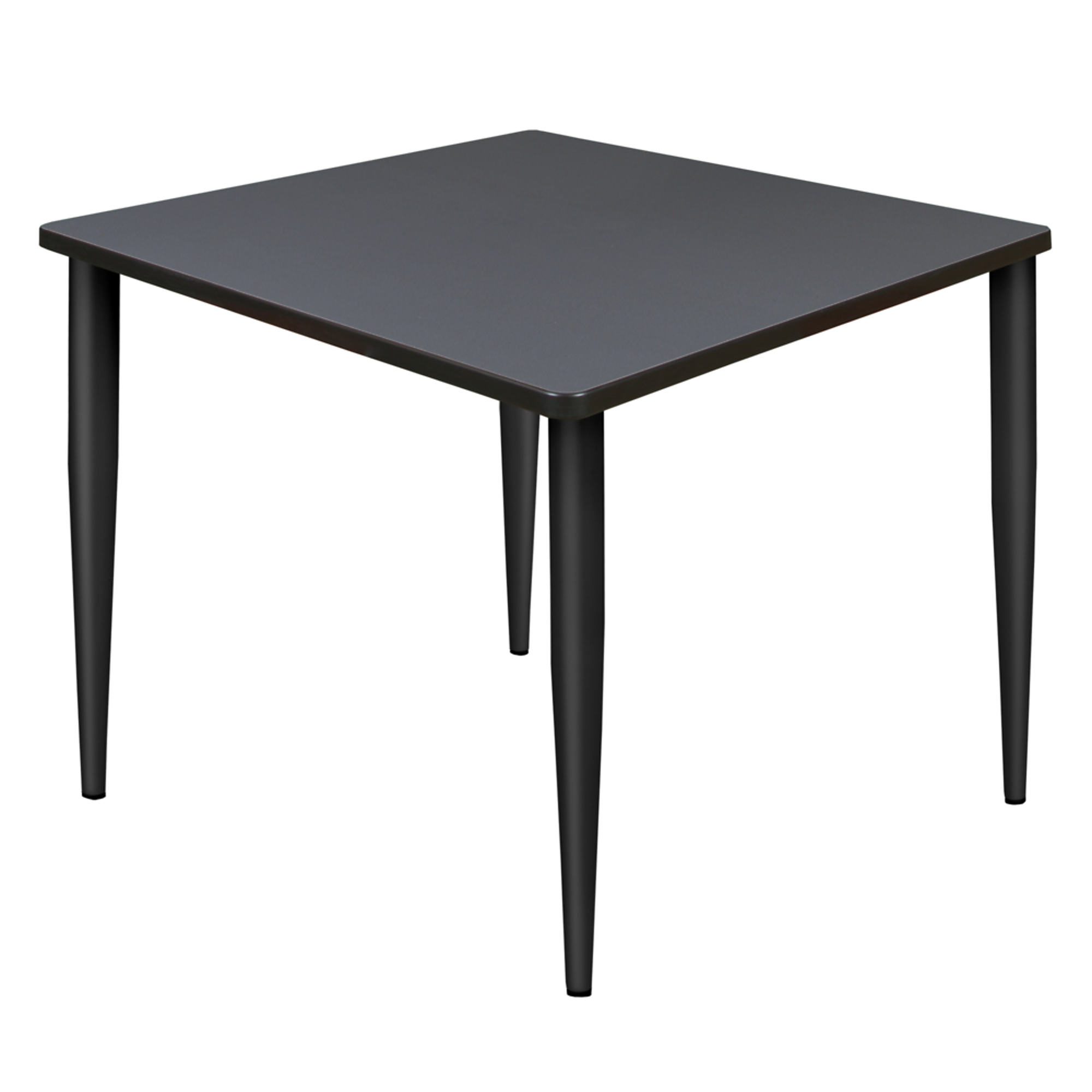 Regency Kahlo Square Breakroom Table — 36in., Grey Top, Black Tapered Legs, Model# TPL3636GYBK