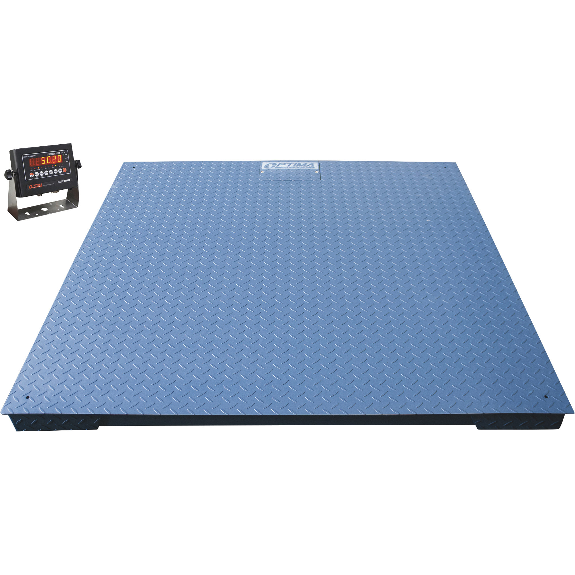 Optima Scale 60in. x 60in. Industrial Floor Scale, 5000-Lb. Weight Capacity, 1-lb. Display Increments, Model# OP-916-5X5-5K