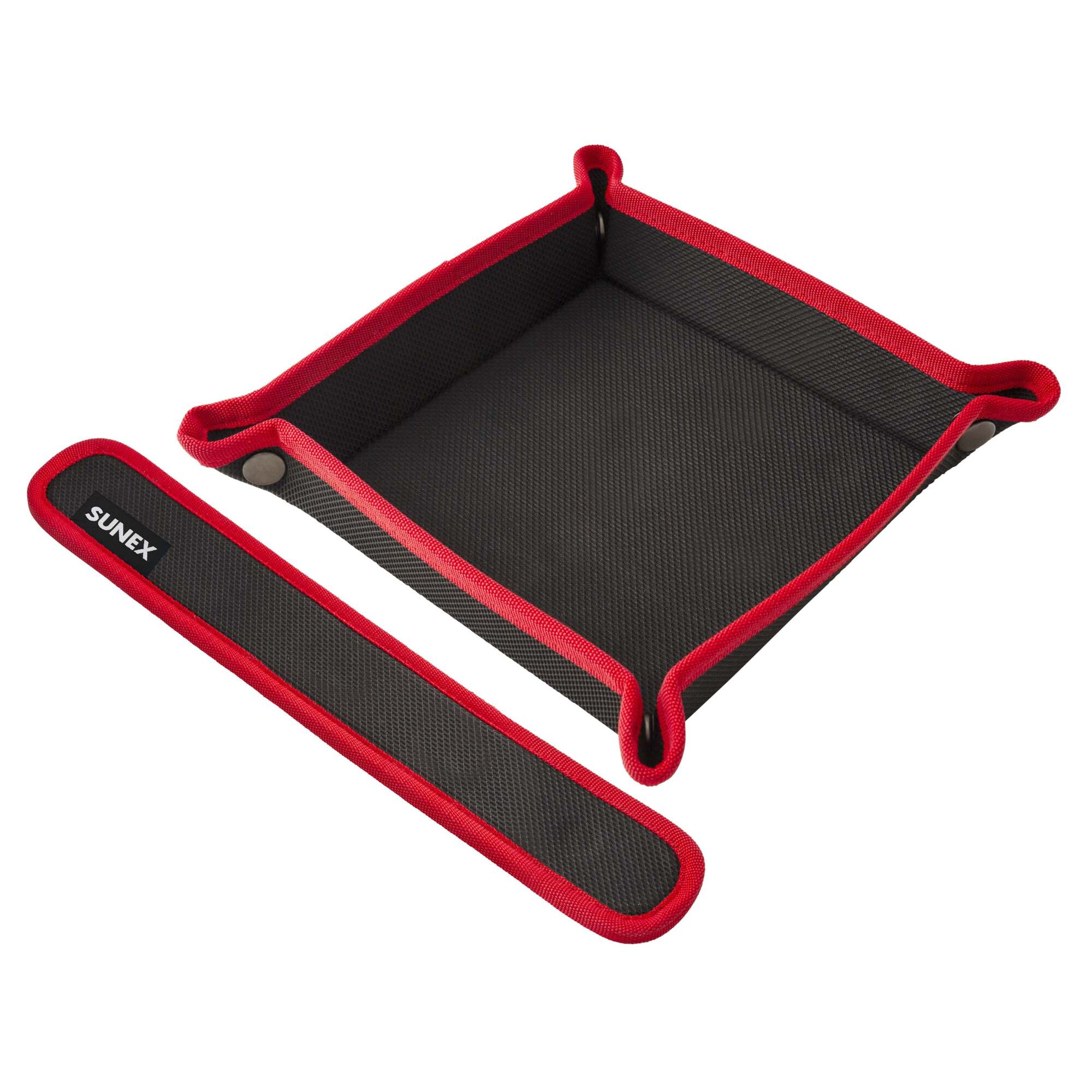 Sunex Tools Folding Magnetic Tray and Flexible Magnetic Strip Combo Pack — 10in. x 10in. Tray, 2in. x 12in. Strip, Model# SXMAGPACK