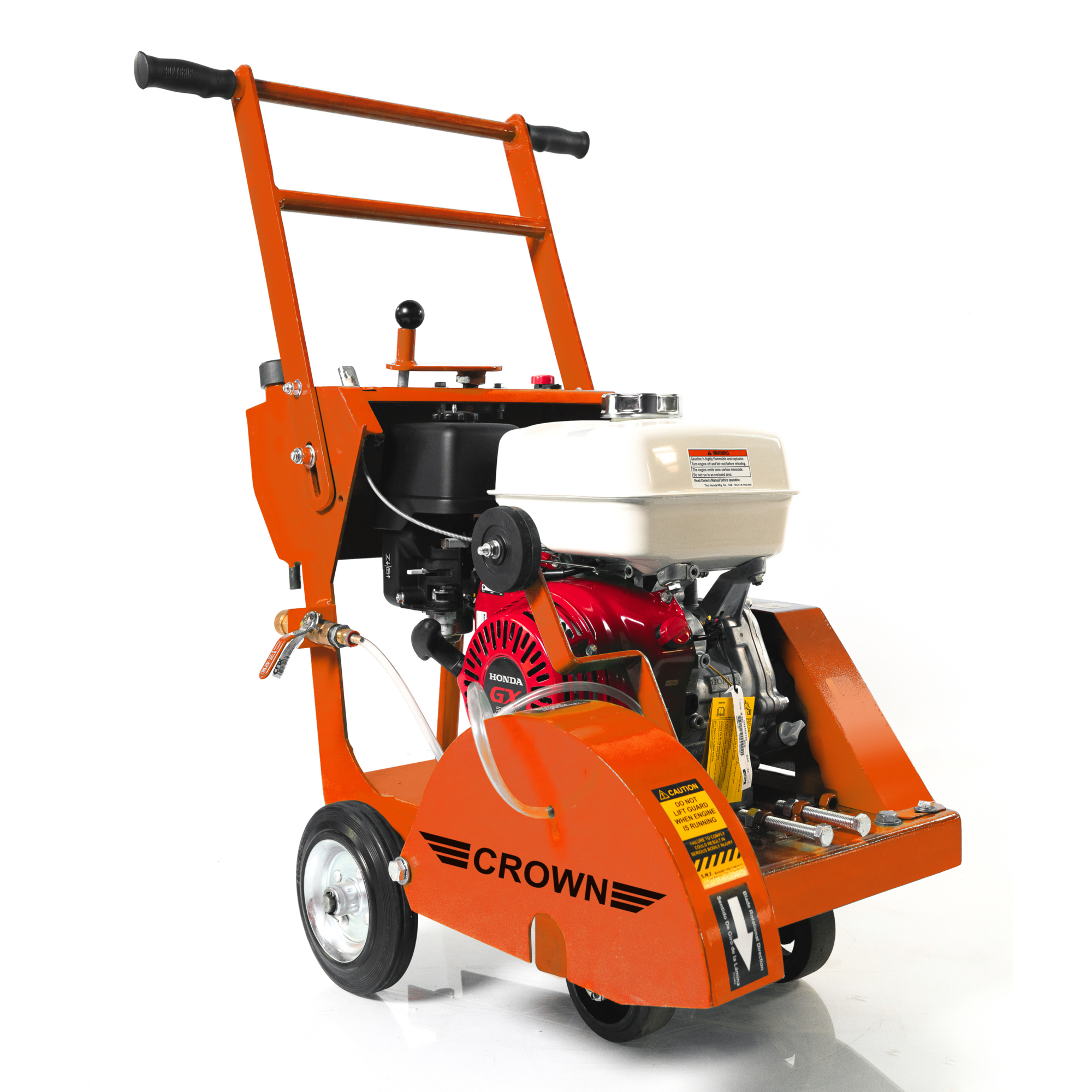 Crown Construction Equipment Walk-Behind Compact Concrete Saw — 14in. Blade, 8 HP Honda Engine, 1.3 Gal. Water Tank, Model# TCS-GH8