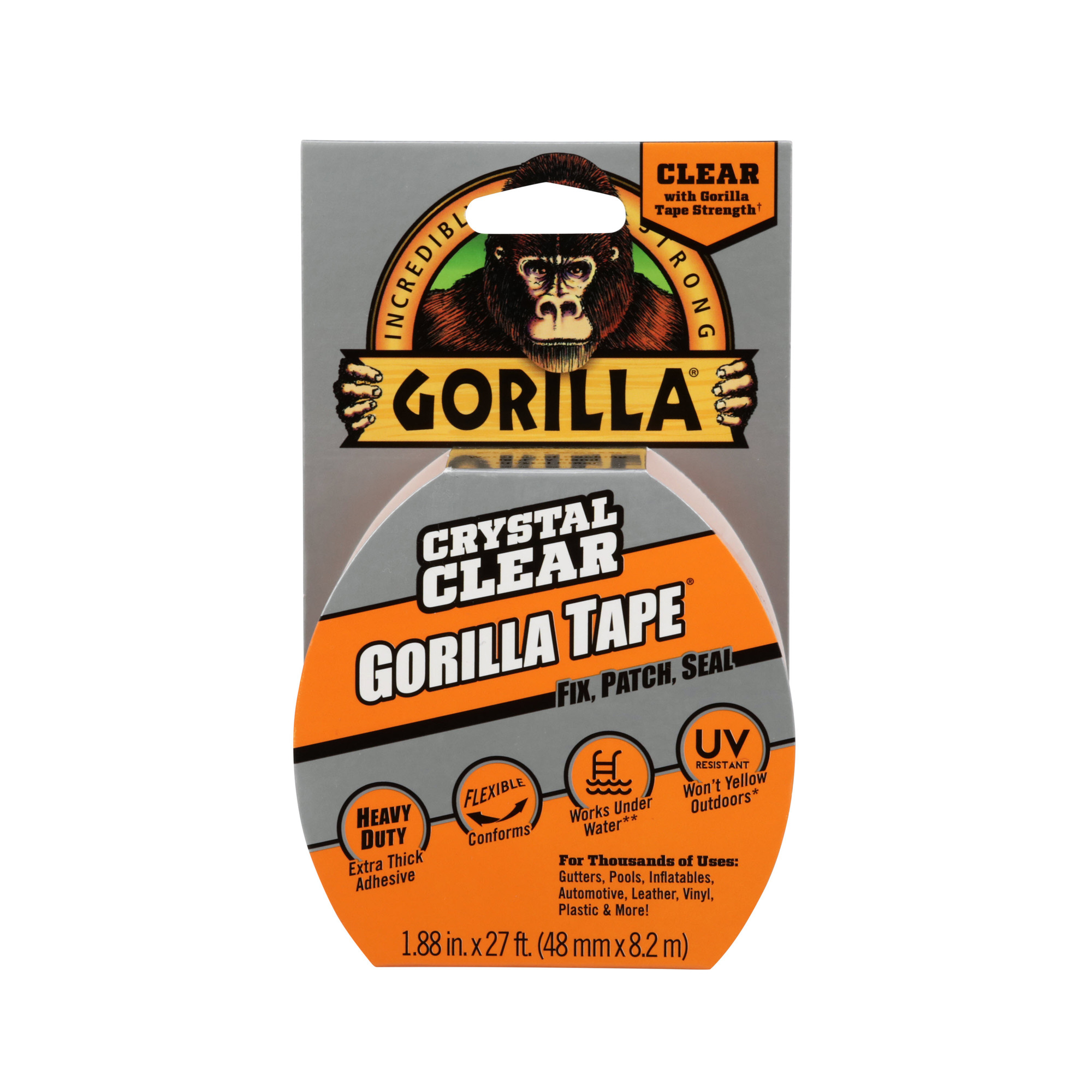 6027002 9 yd Gorilla Crystal Clear Tape