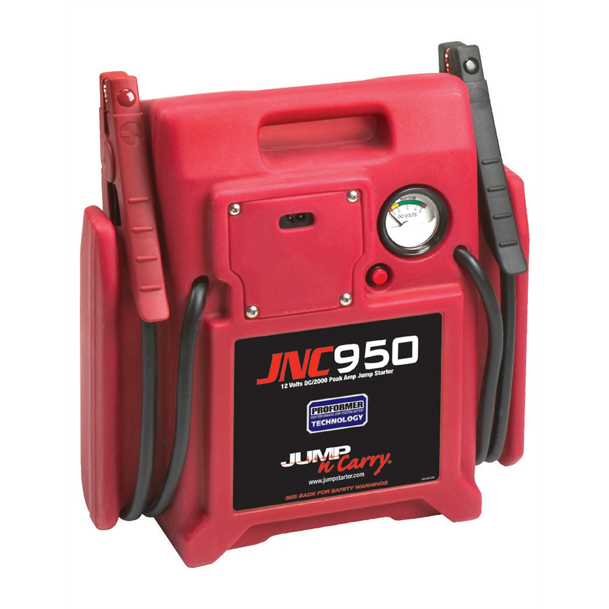 Clore Automotive Jump-N-Carry Jump Starter — 2000 Peak Amps, 12 Volt, 46in. #2 Gauge Cables, Model# SOLJNC950