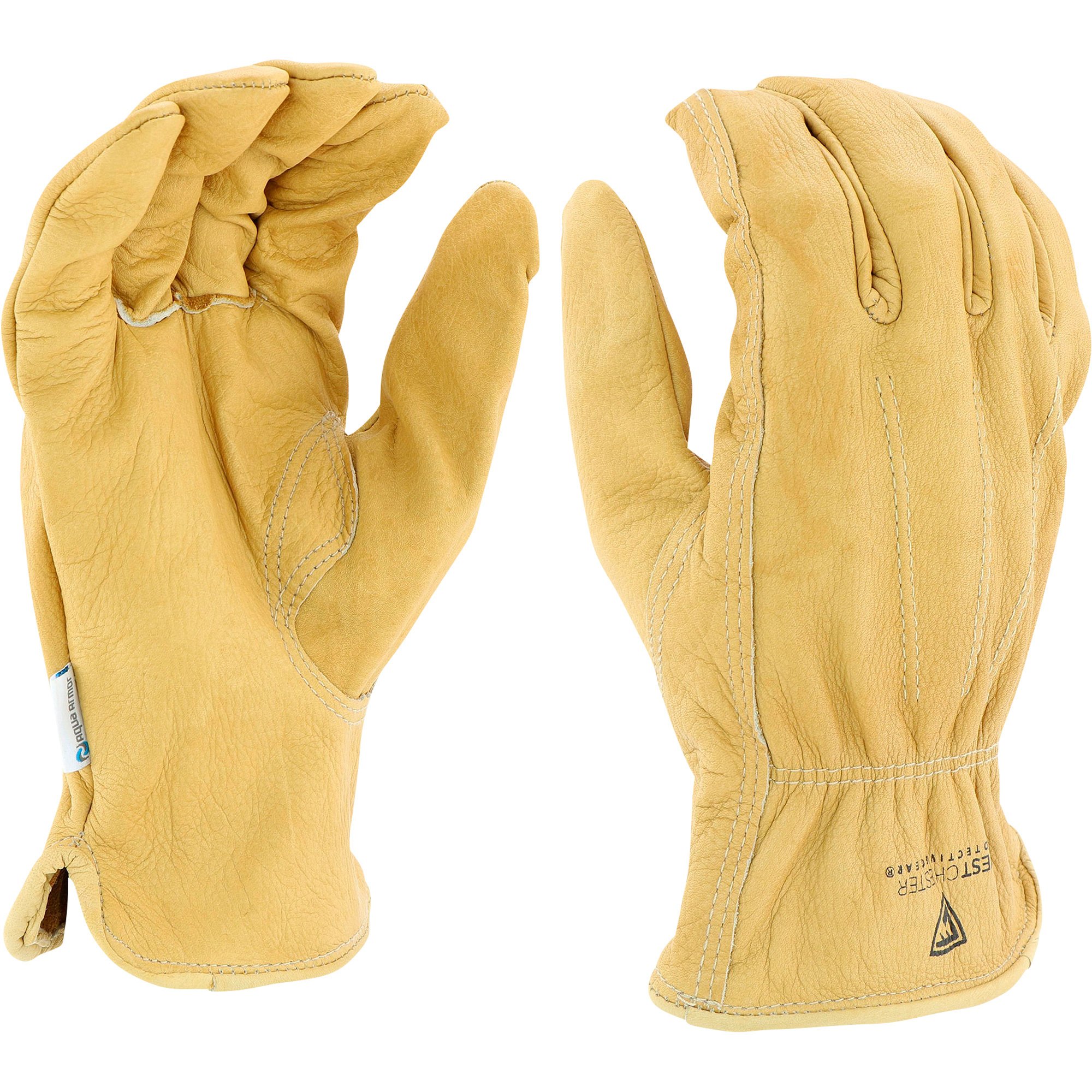 West Chester Protective Gear Men's Water-Resistant Cowhide Work Gloves ...