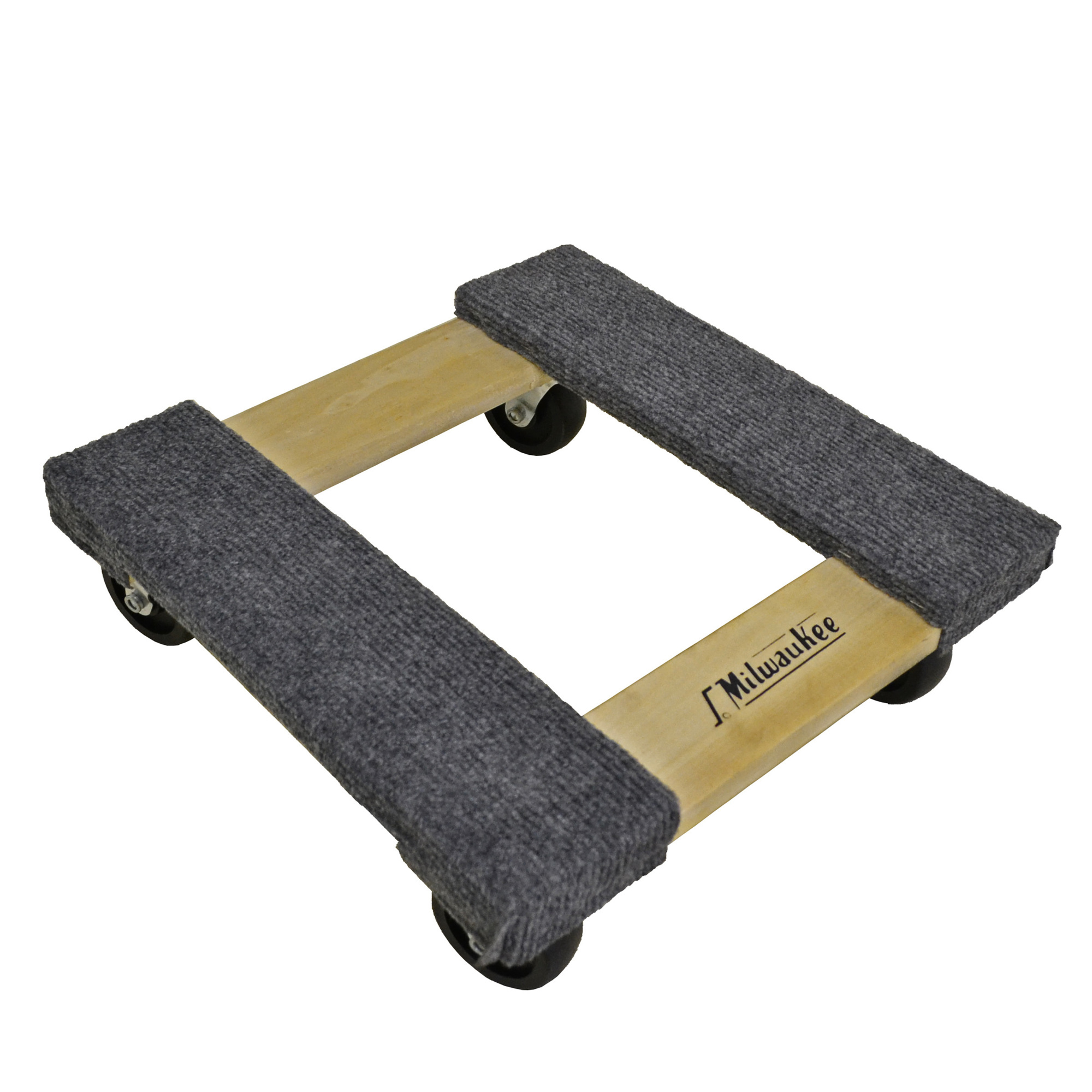 Milwaukee Hand Trucks Furniture Dolly — 15in. x 15in., 800-Lb. Capacity, Hardwood, Poly Casters, Model# DC33815