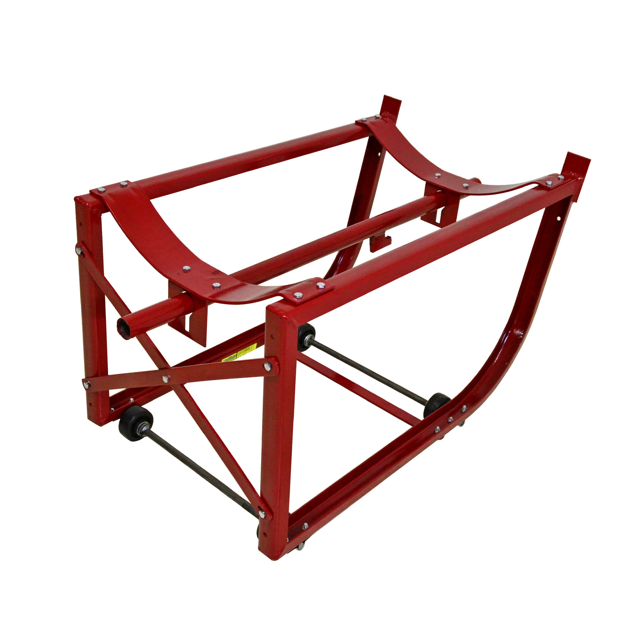 Milwaukee Hand Trucks Drum Cradle — 600-Lb. Capacity, 55-Gallon, Steel, Non-Marring Wheels, Model# DC40158