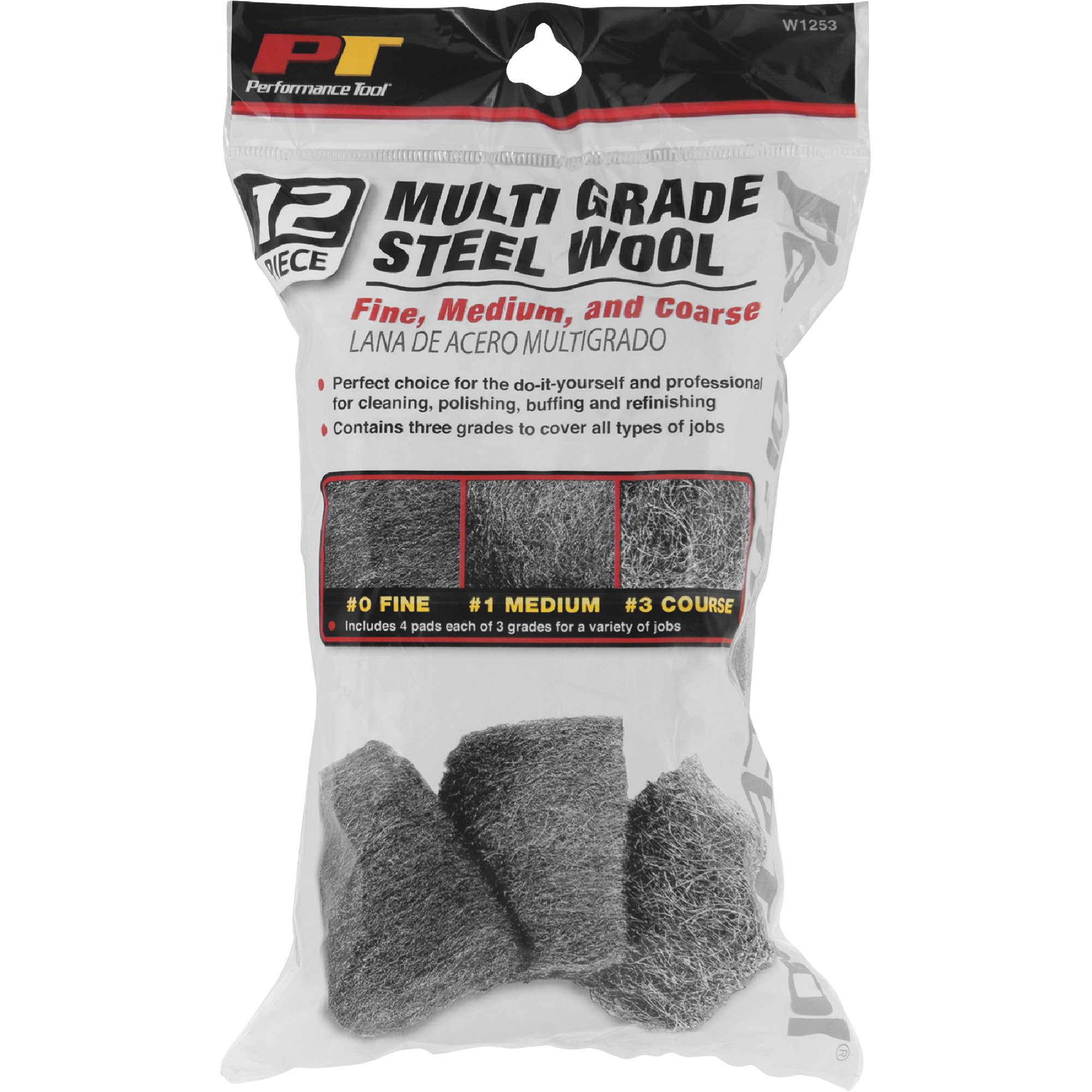 Performance Tool Steel Wool Assortment, Model# W1253