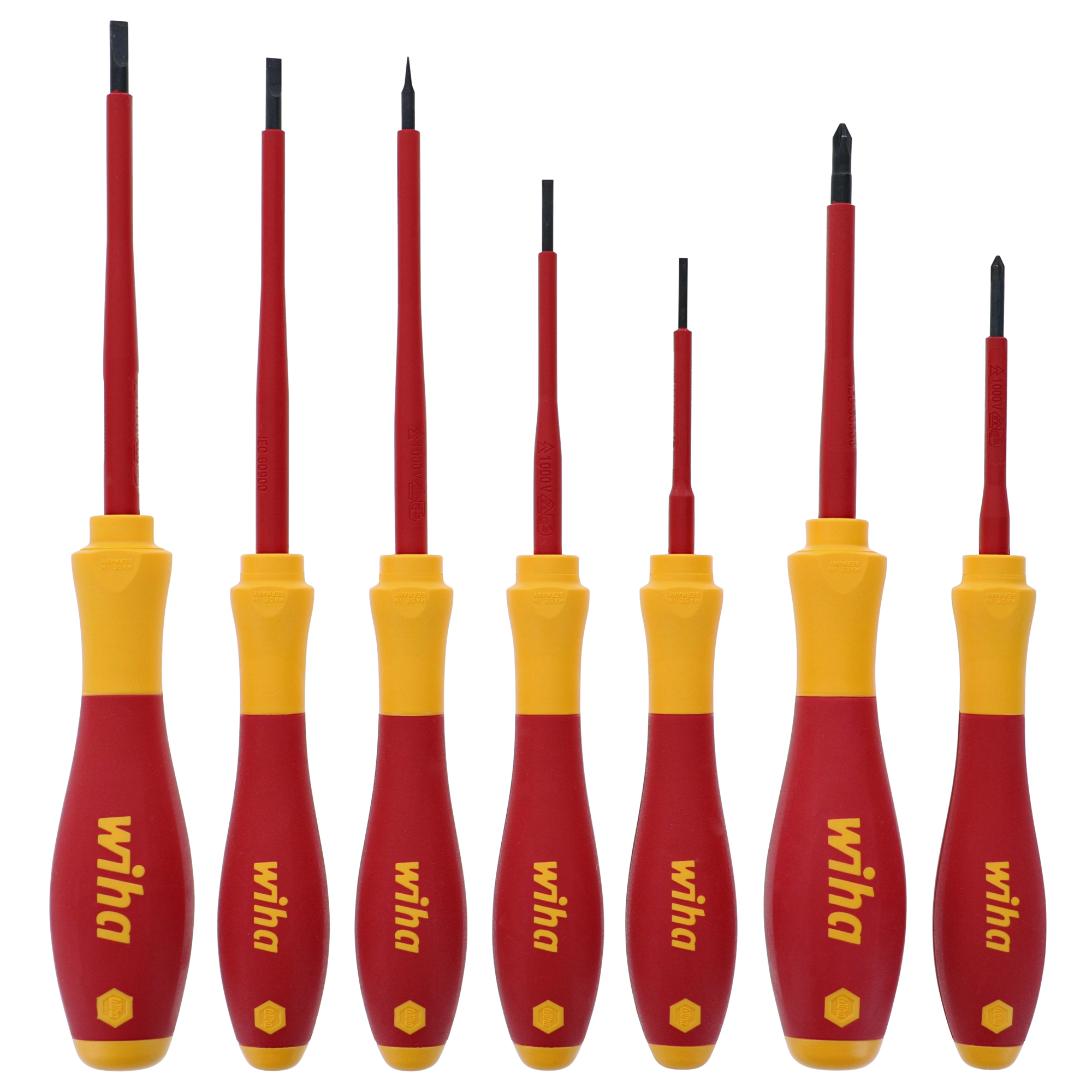 Wiha Tools 7 Piece Insulated SoftFinish Screwdriver Set, Model #32188